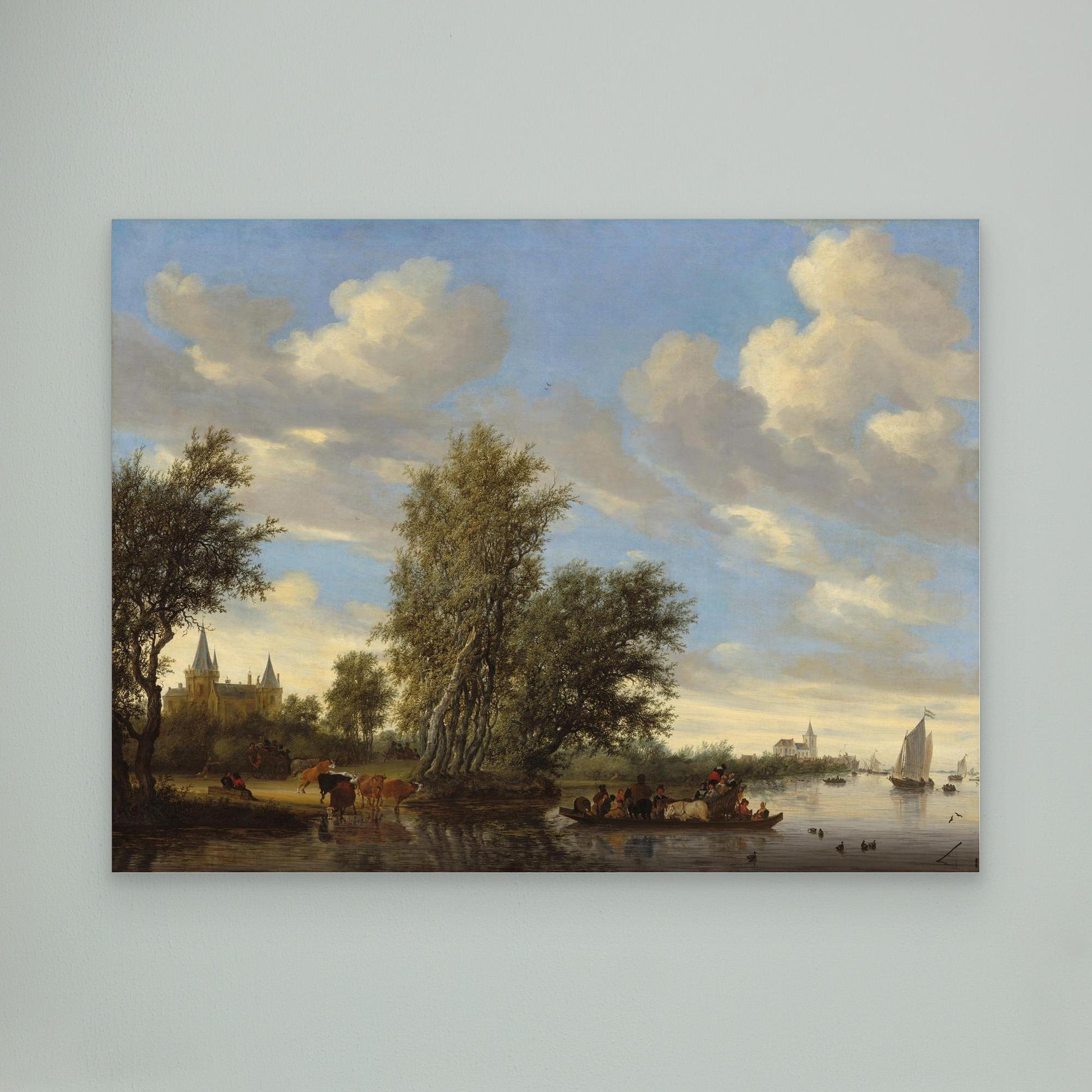River Landscape with Ferry