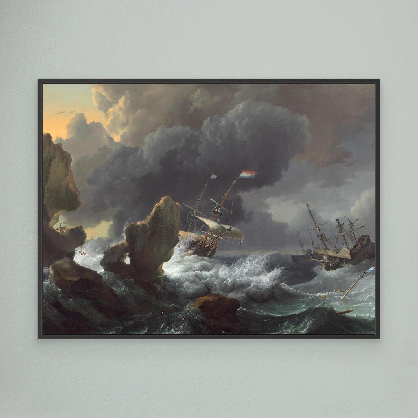 Ships in Distress off a Rocky Coast