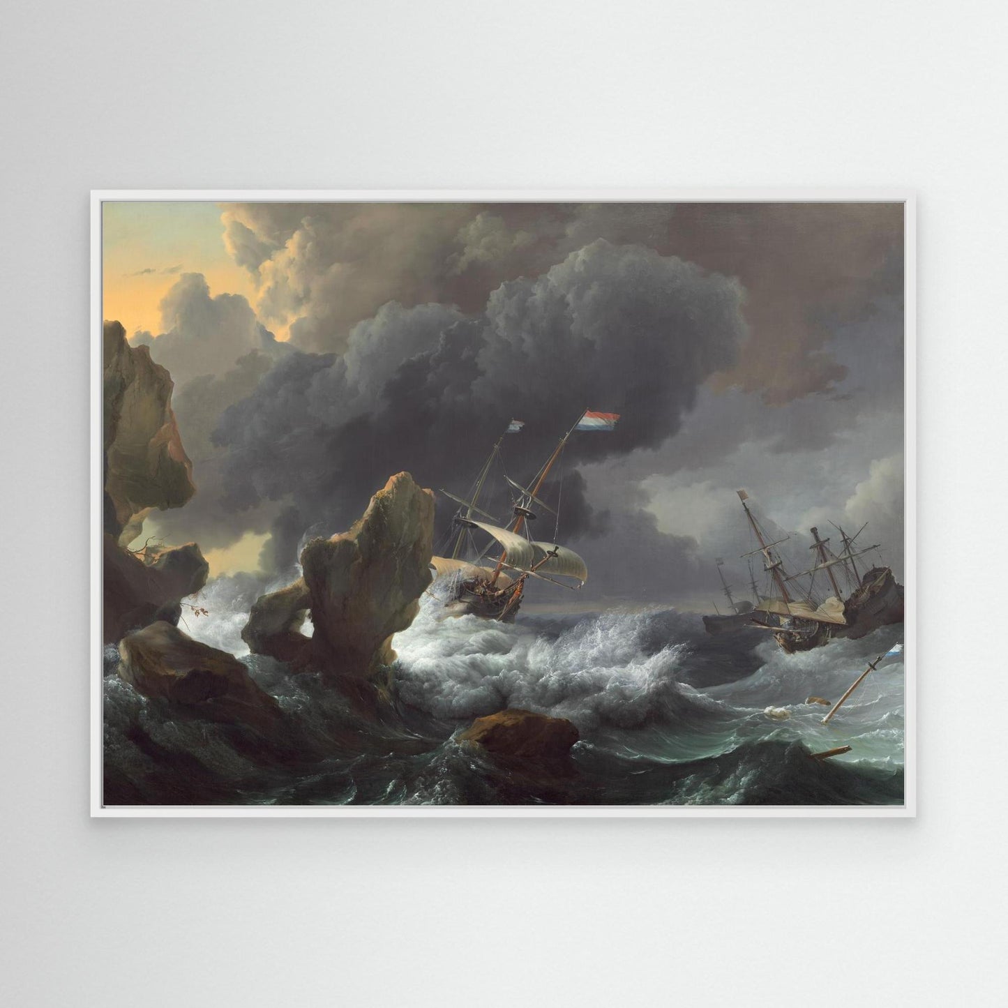 Ships in Distress off a Rocky Coast