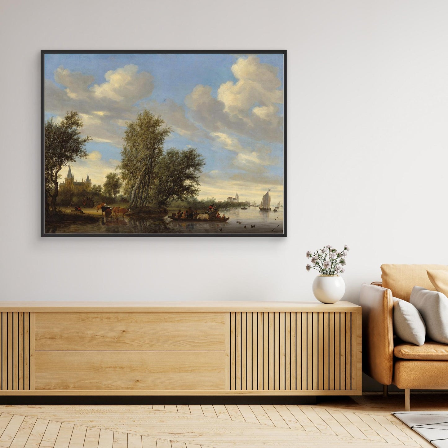 River Landscape with Ferry