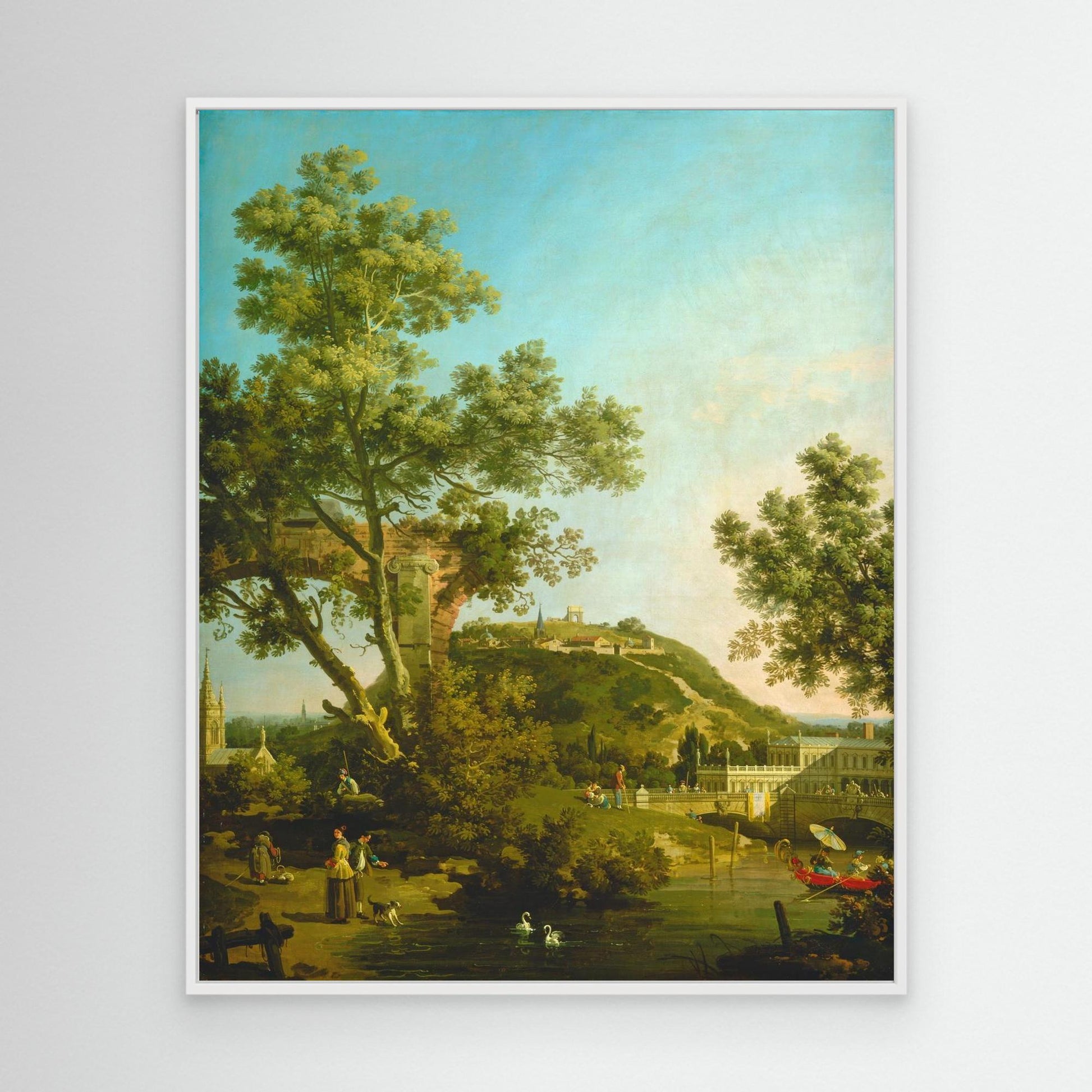 English Landscape Capriccio with a Palace