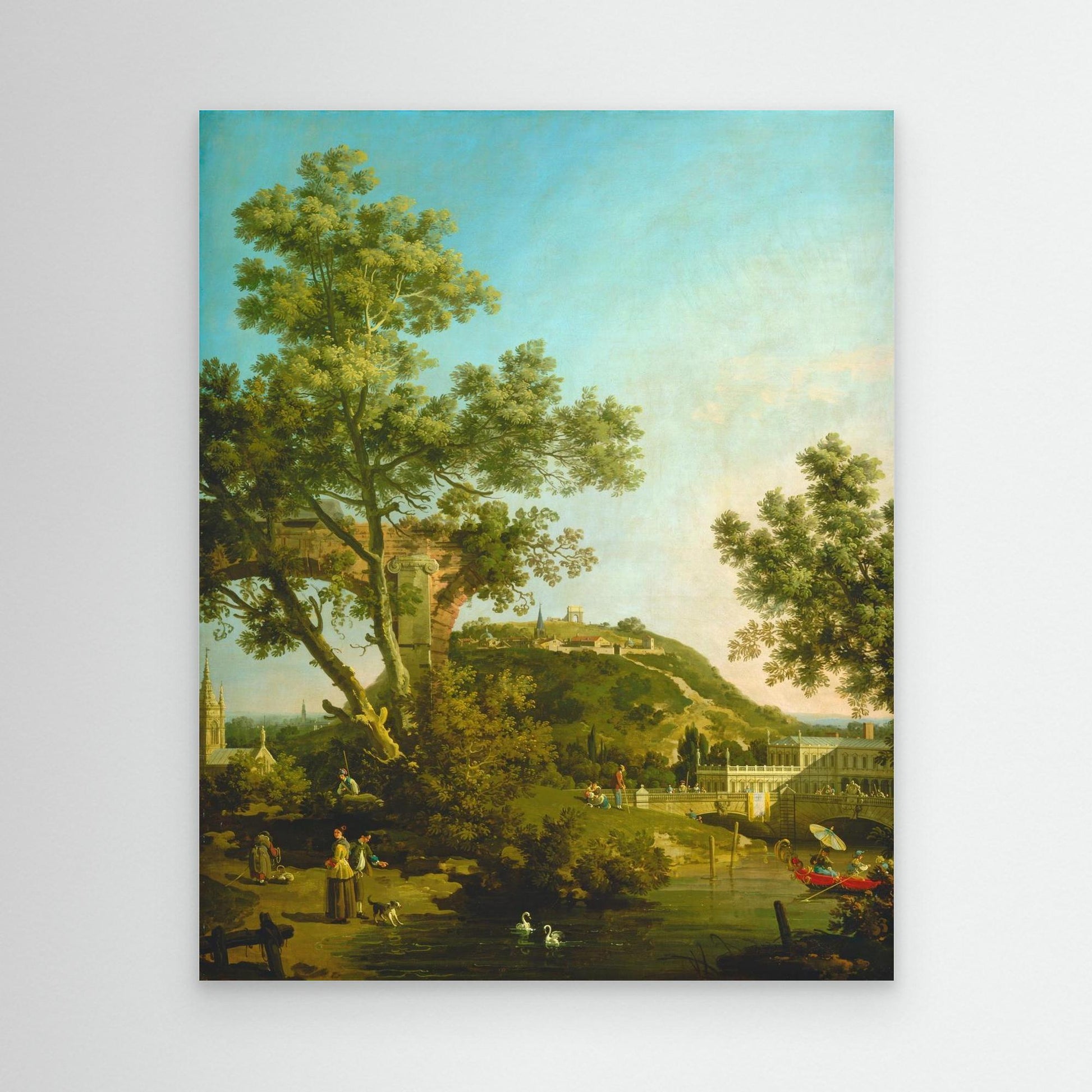 English Landscape Capriccio with a Palace