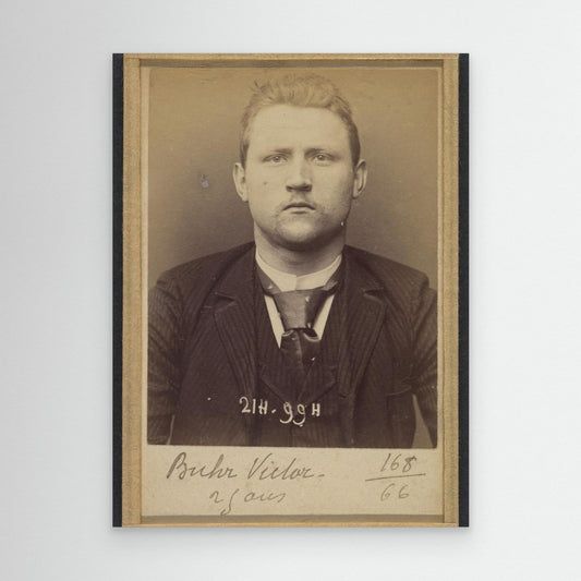 Buhr. Victor. 25 ans, né à Cologne (Allemagne). Peintre décorateur. Anarchiste. 2/3/94.