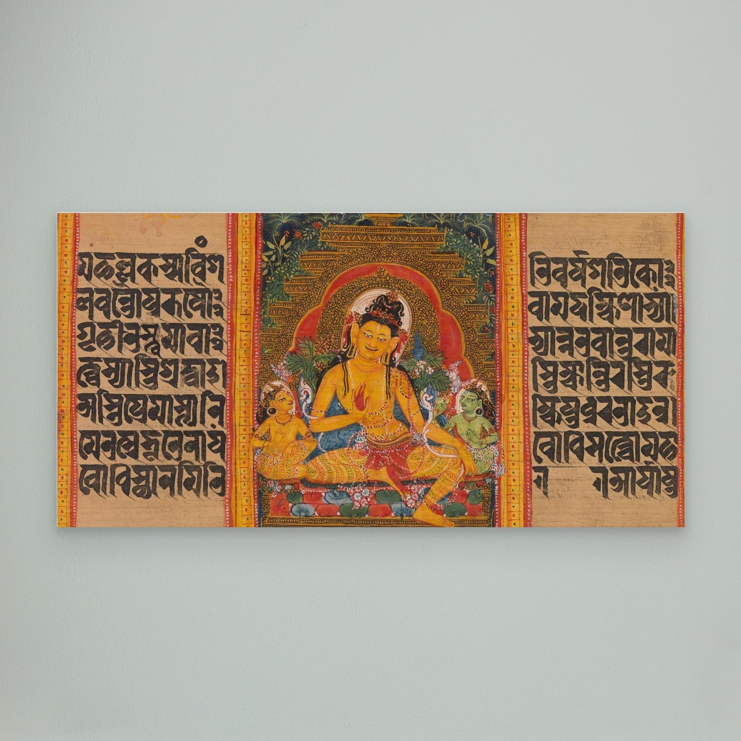 Bodhisattva Maitreya, Leaf from a dispersed Ashtasahasrika Prajnaparamita (Perfection of Wisdom) Manuscript