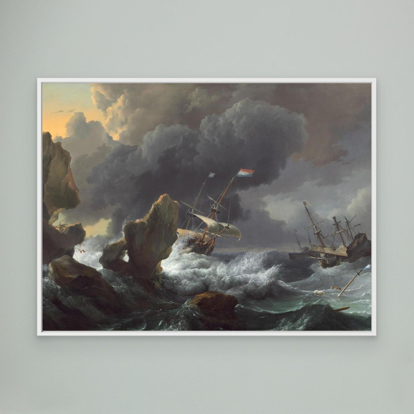 Ships in Distress off a Rocky Coast