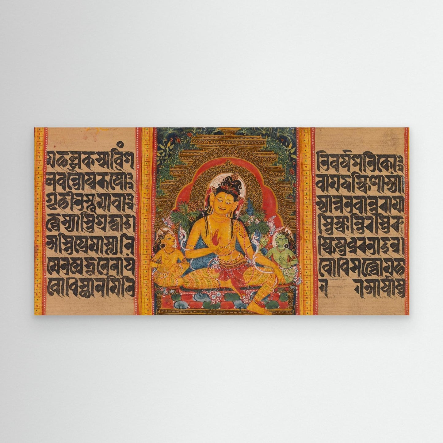 Bodhisattva Maitreya, Leaf from a dispersed Ashtasahasrika Prajnaparamita (Perfection of Wisdom) Manuscript