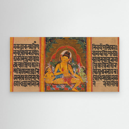 Bodhisattva Maitreya, Leaf from a dispersed Ashtasahasrika Prajnaparamita (Perfection of Wisdom) Manuscript