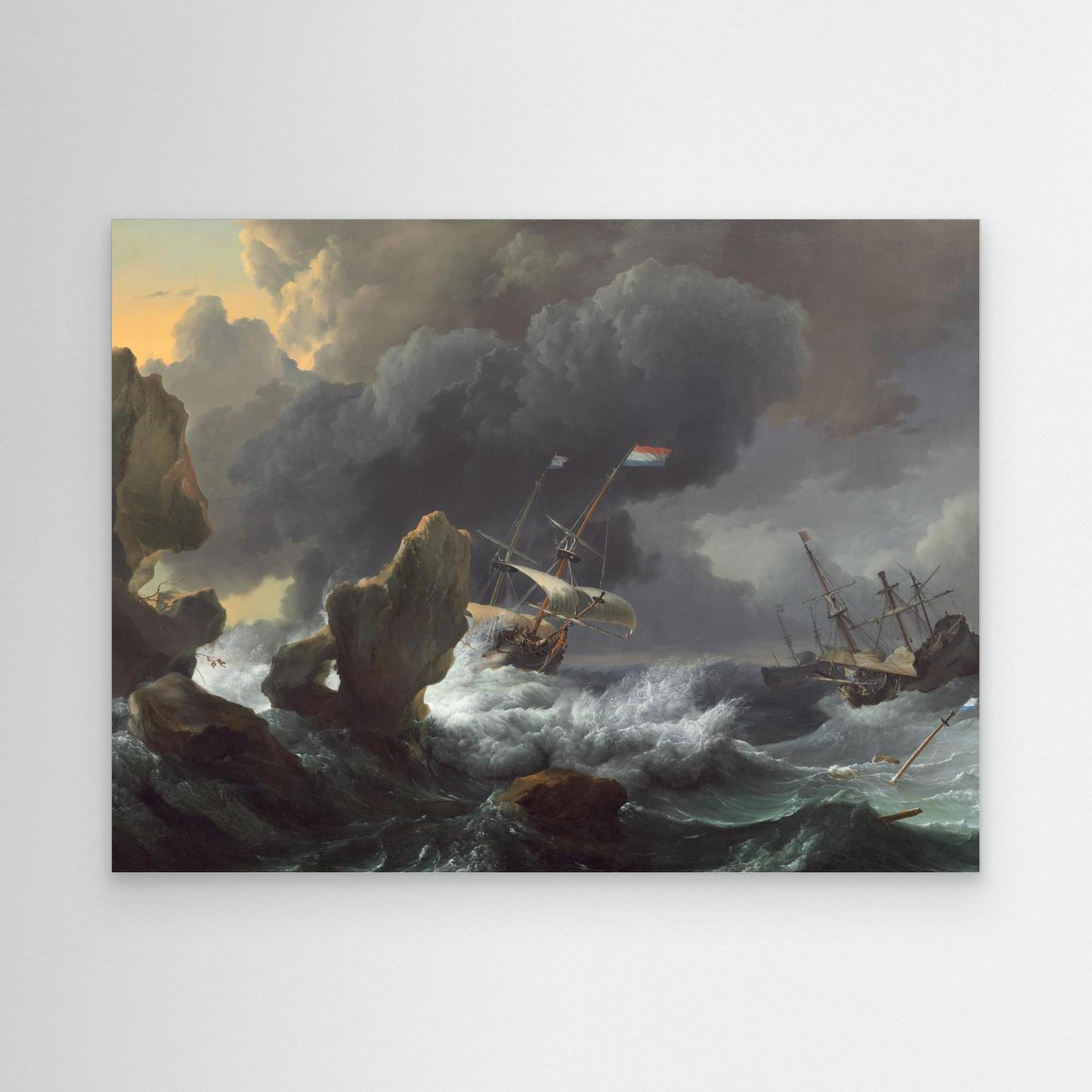 Ships in Distress off a Rocky Coast