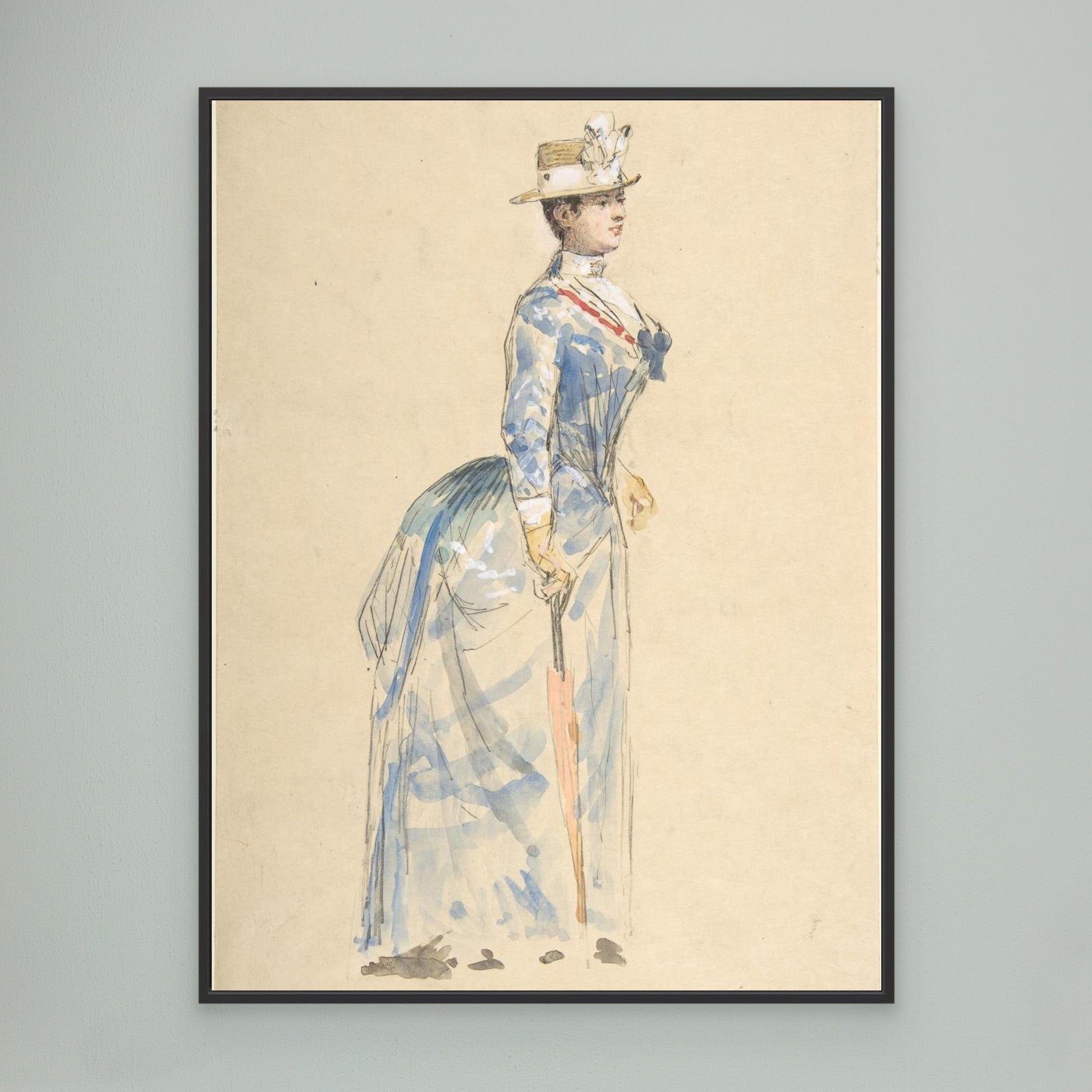 Woman Dressed in Blue