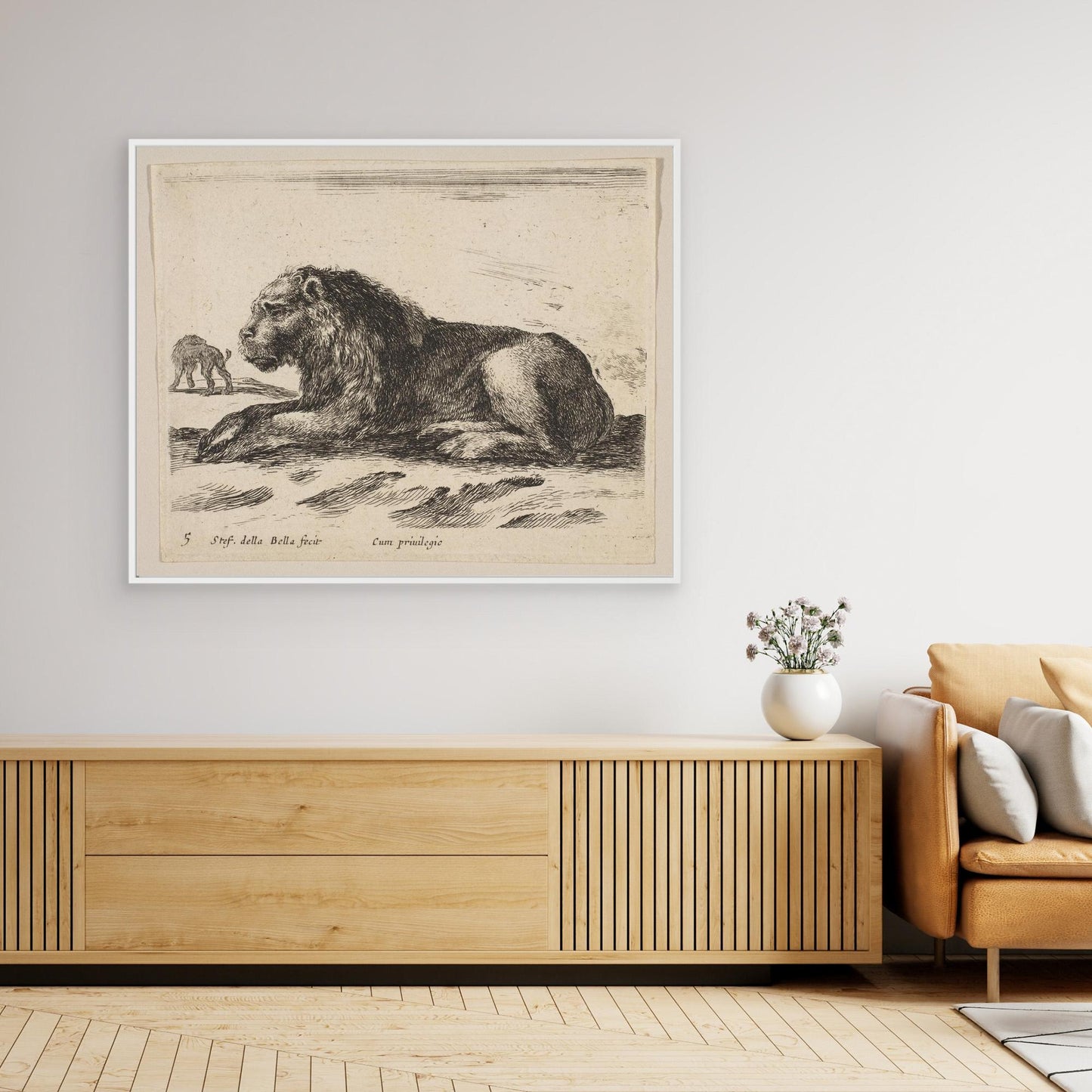 Plate 5: Reclining Lion, from "Various animals" (Diversi animali)