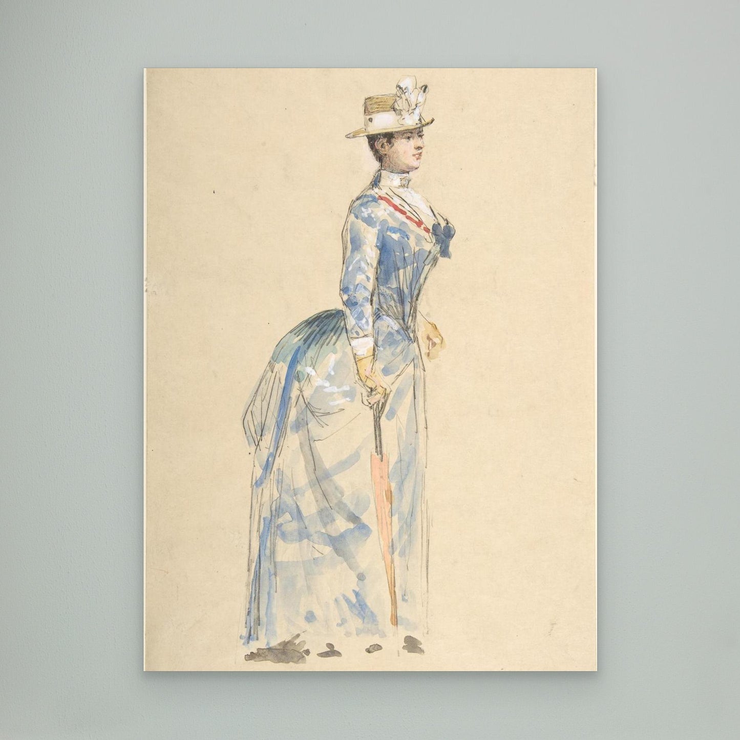 Woman Dressed in Blue