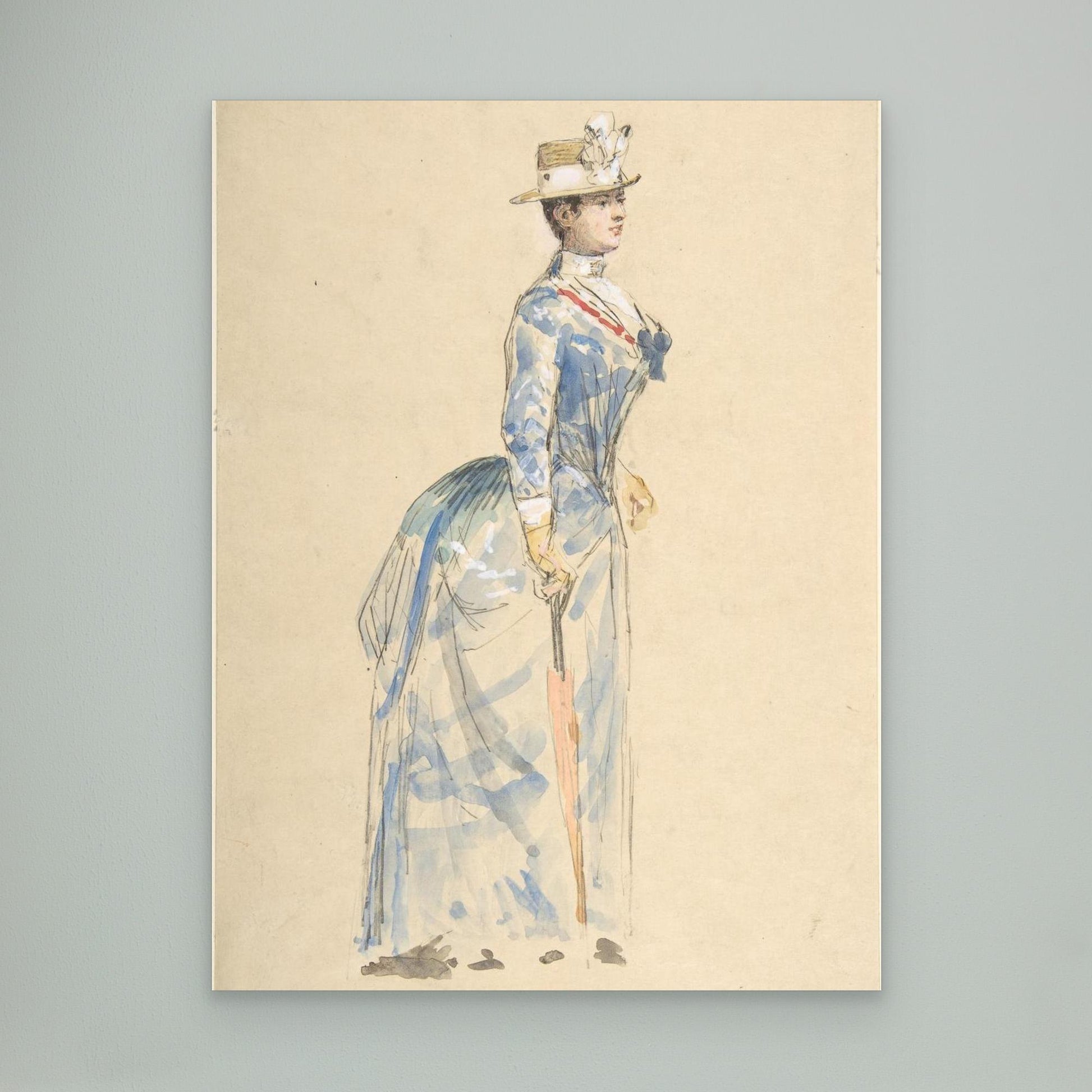 Woman Dressed in Blue