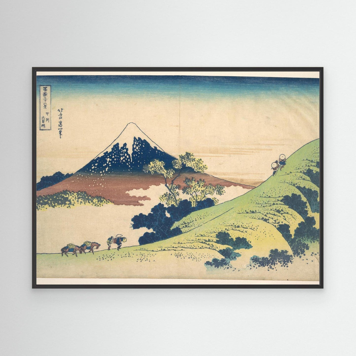 The Inume Pass in Kai Province (Kōshū Inume tōge), from the series Thirty-six Views of Mount Fuji (Fugaku sanjūrokkei)