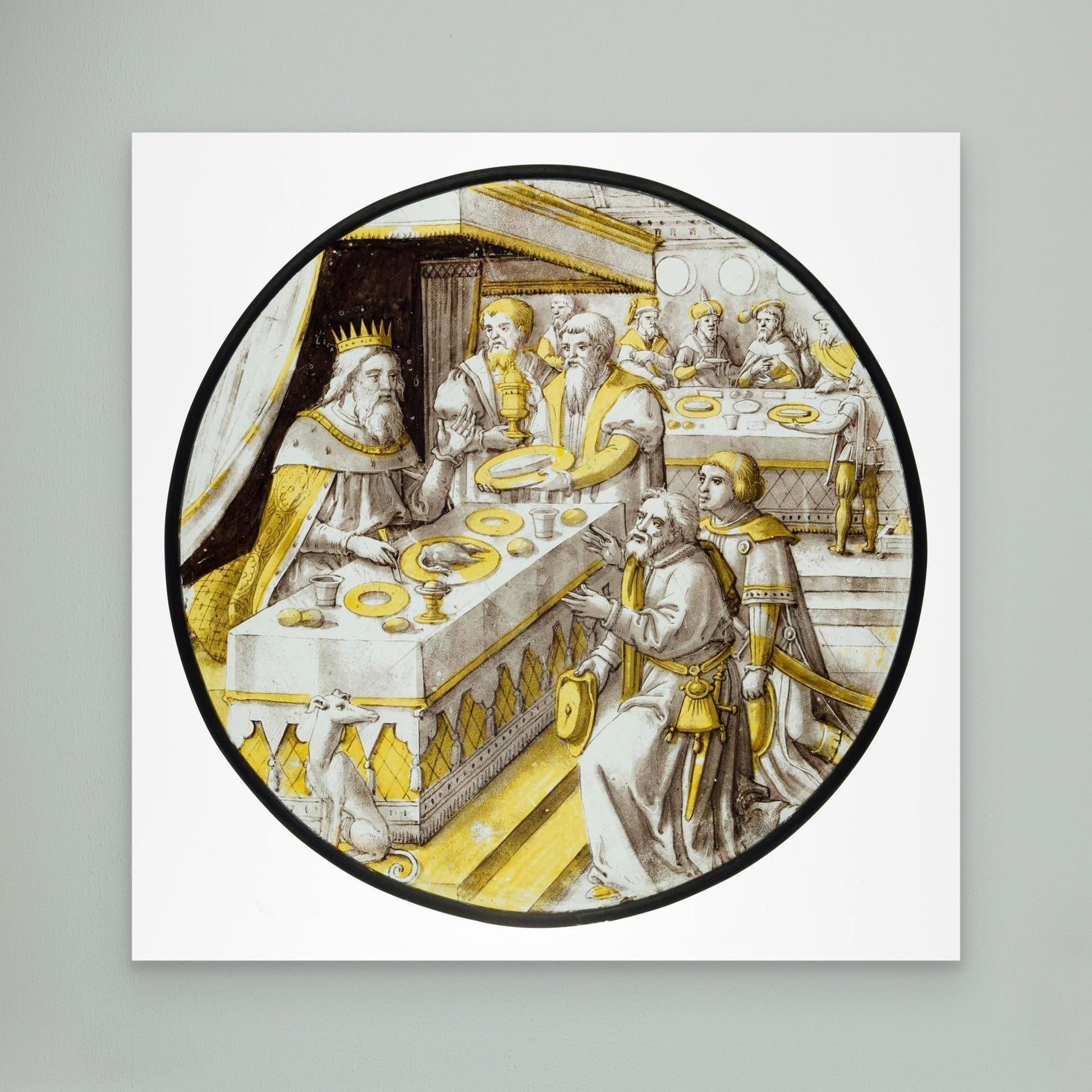 Roundel with Joseph Presenting his father, Jacob, to the Pharaoh