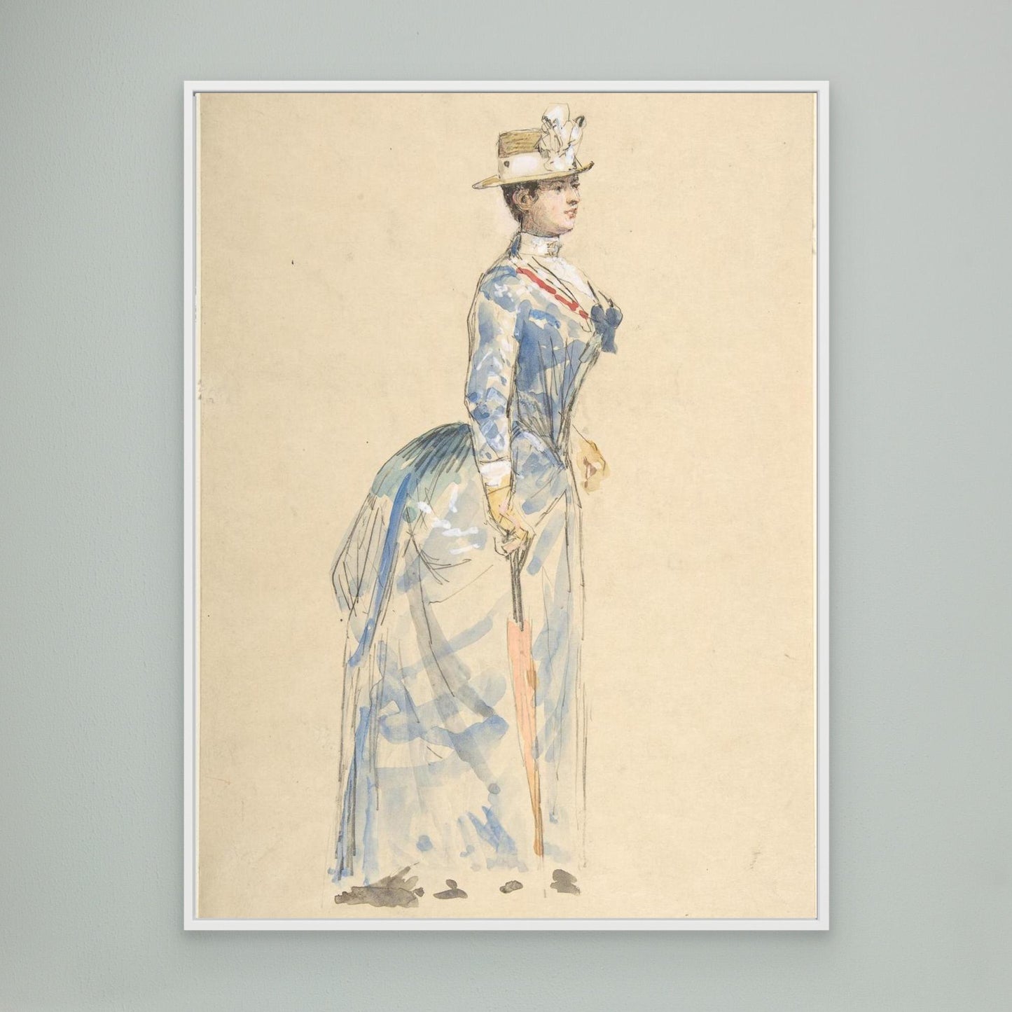 Woman Dressed in Blue