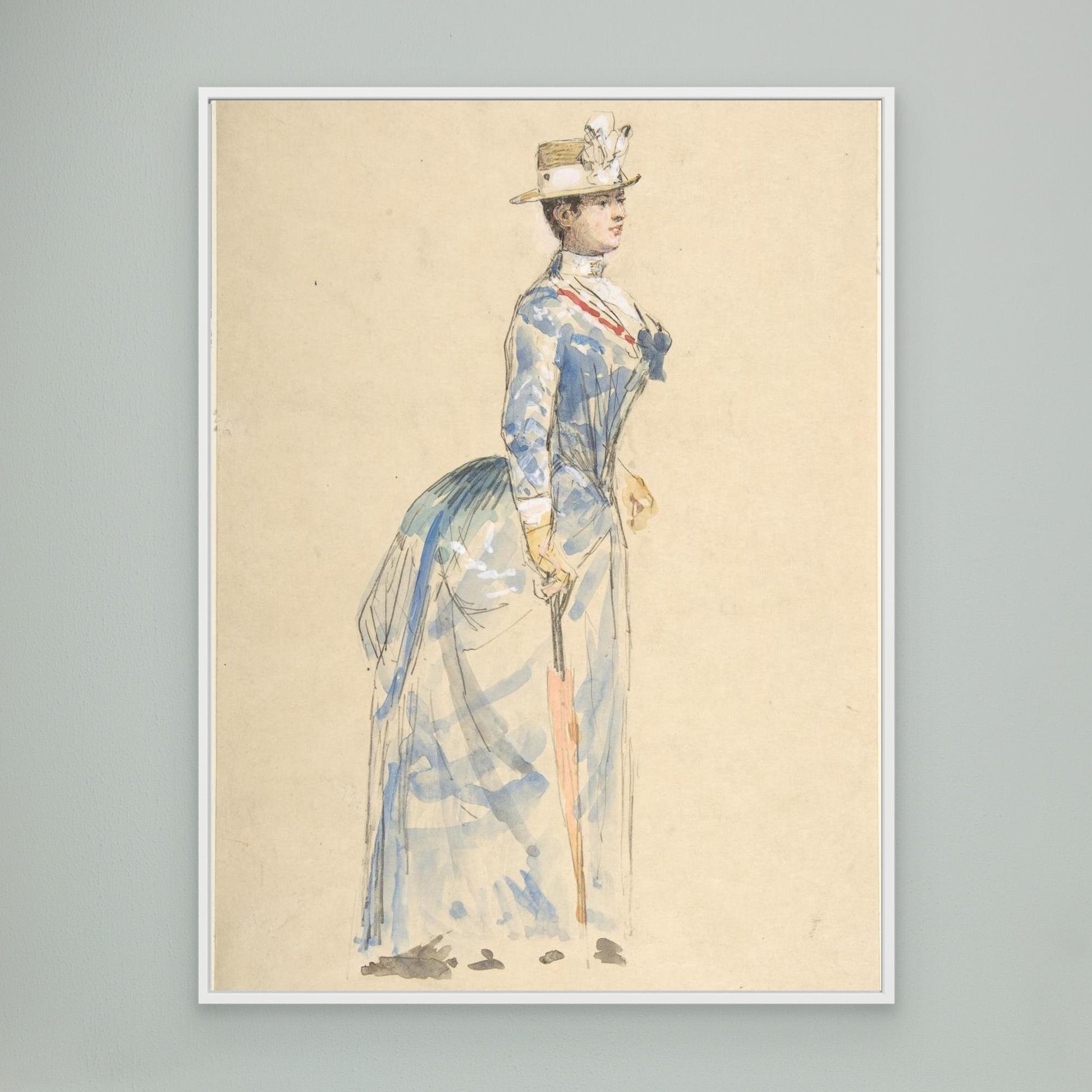 Woman Dressed in Blue