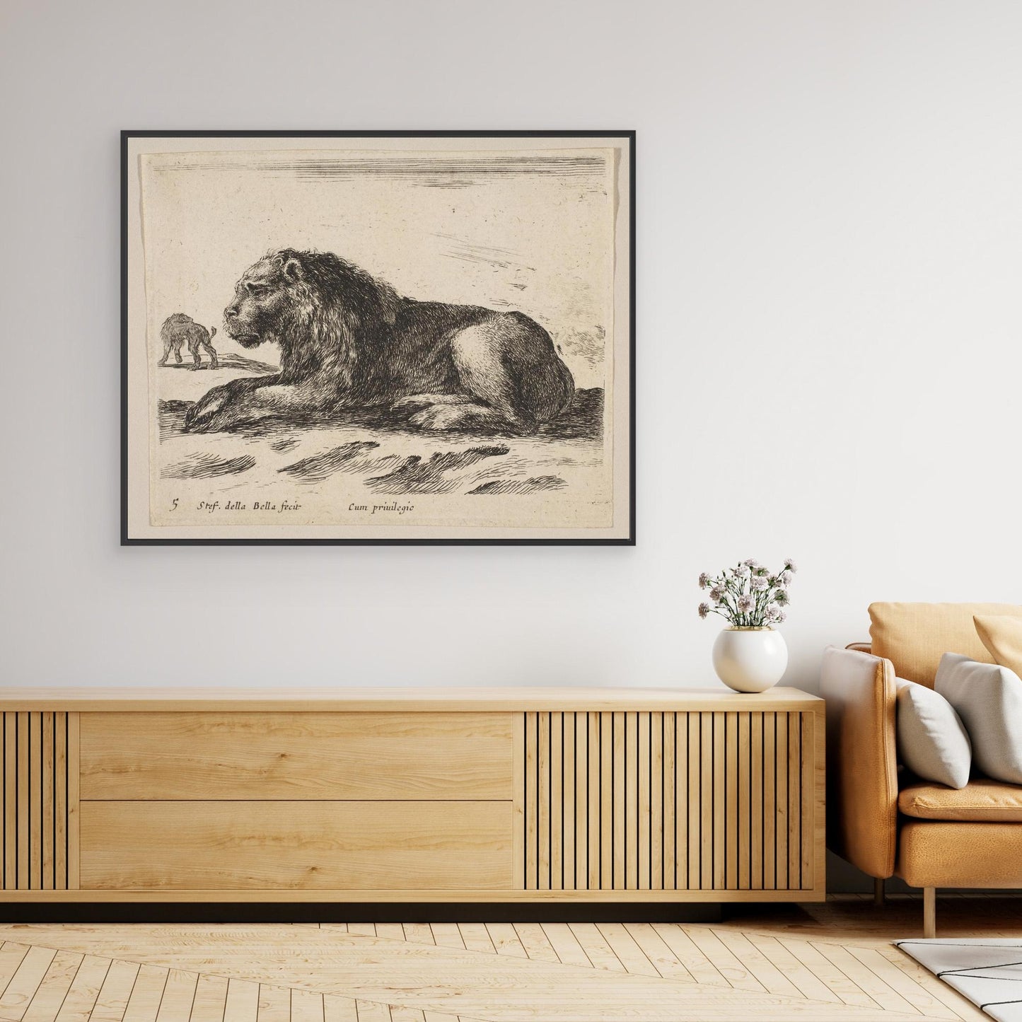 Plate 5: Reclining Lion, from "Various animals" (Diversi animali)