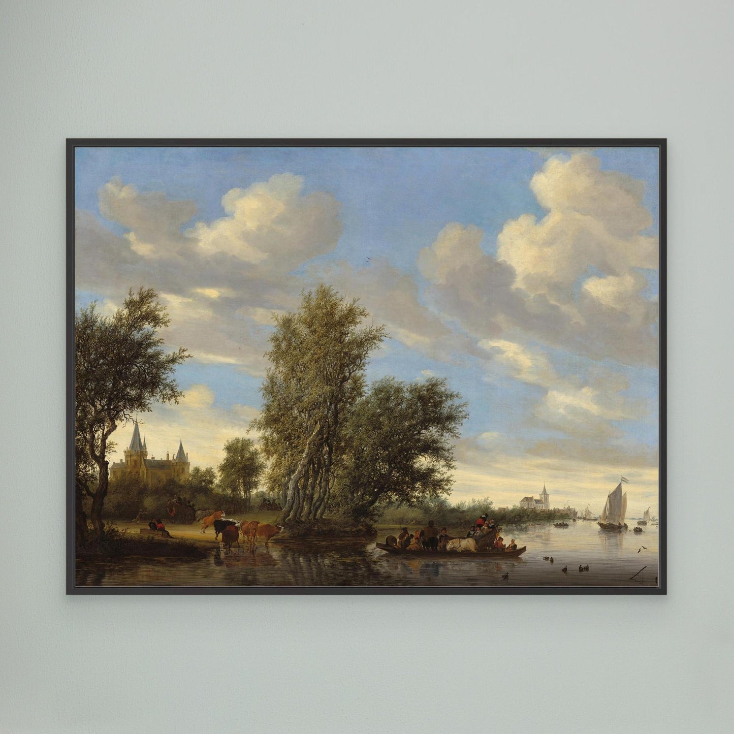 River Landscape with Ferry