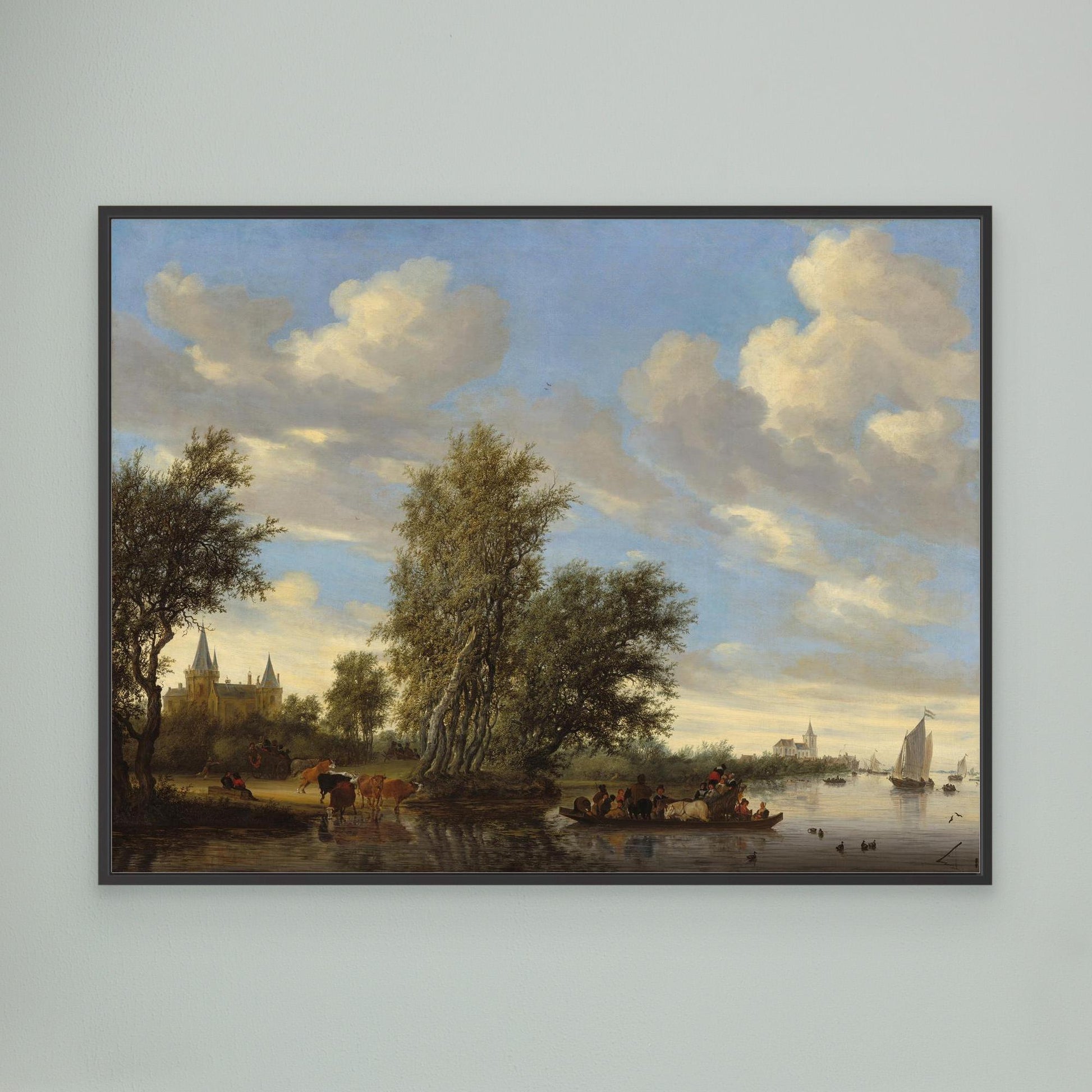 River Landscape with Ferry