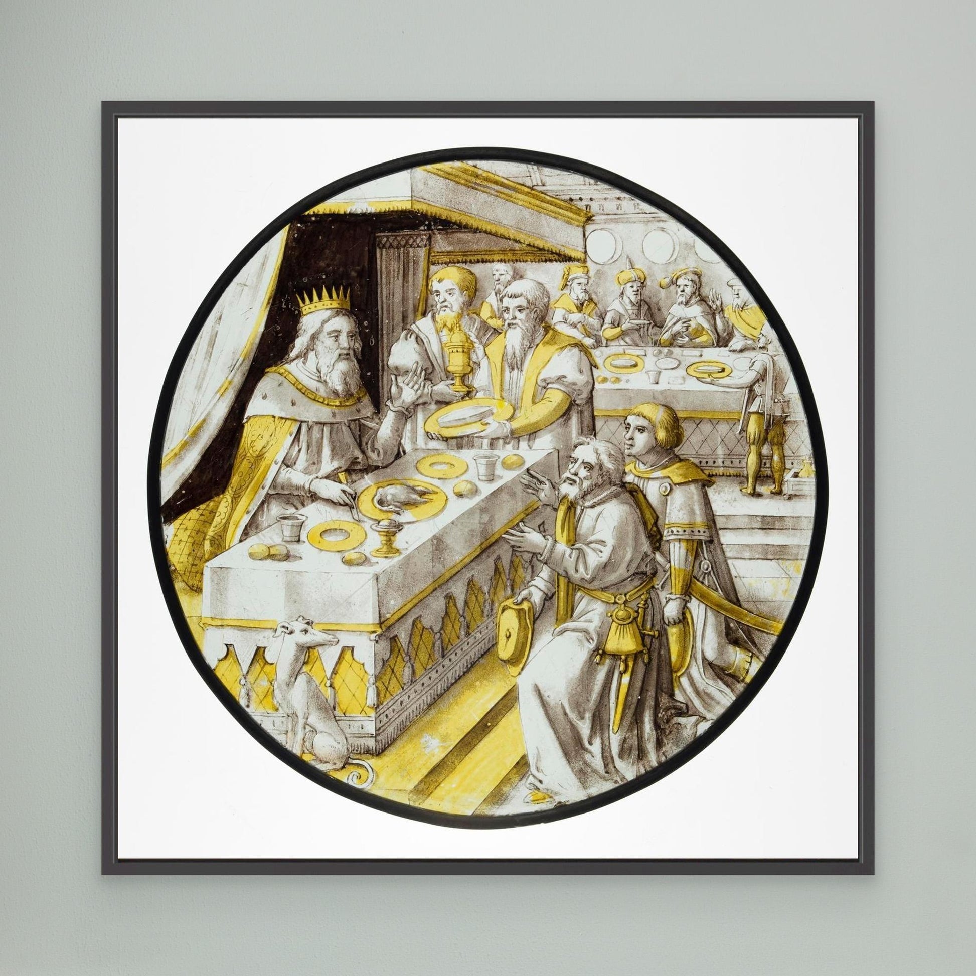 Roundel with Joseph Presenting his father, Jacob, to the Pharaoh