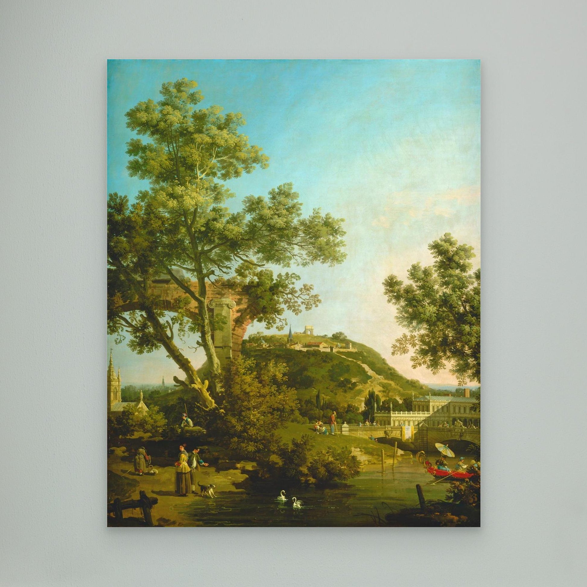 English Landscape Capriccio with a Palace