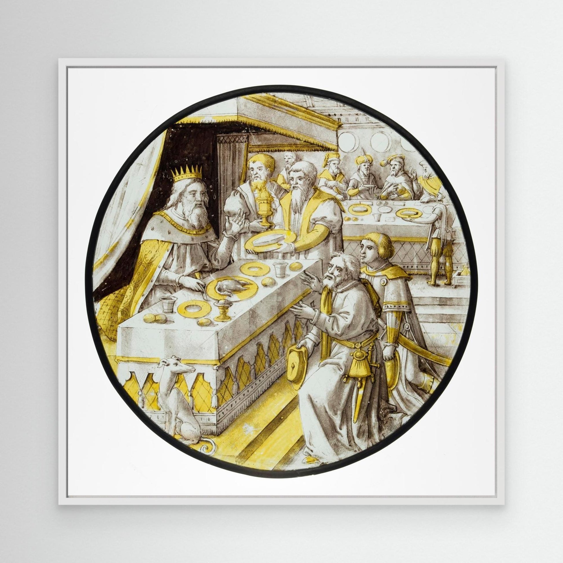 Roundel with Joseph Presenting his father, Jacob, to the Pharaoh