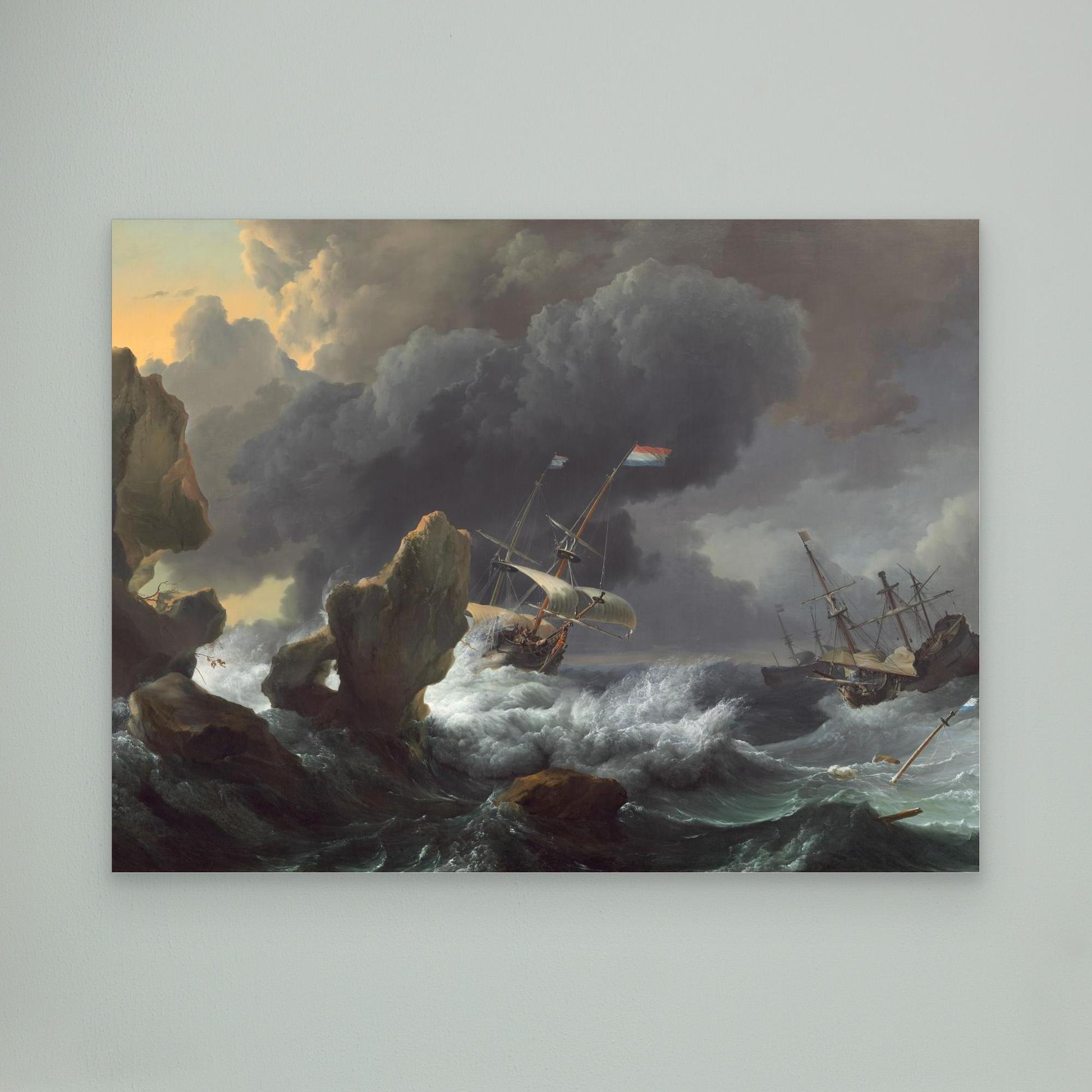 Ships in Distress off a Rocky Coast