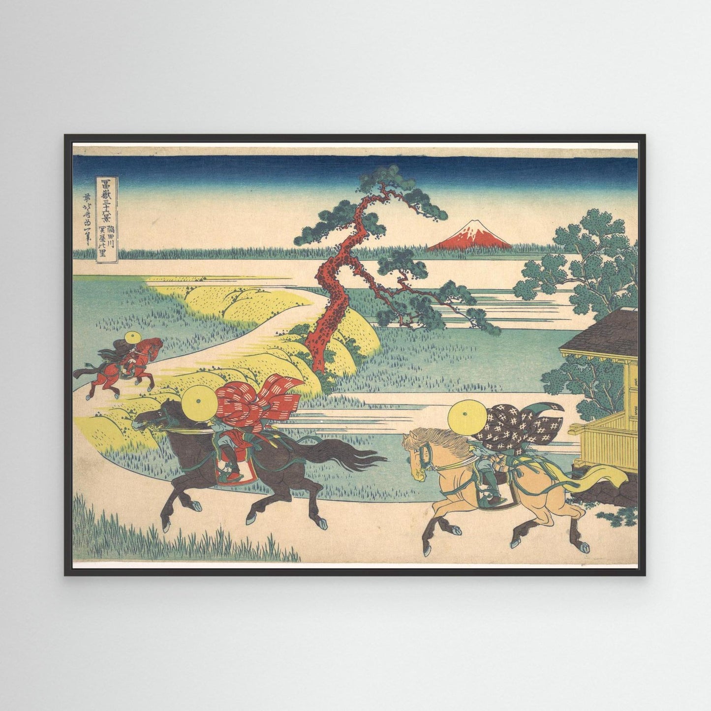 Sekiya Village on the Sumida River (Sumidagawa Sekiya no sato), from the series Thirty-six Views of Mount Fuji (Fugaku sanjūrokkei)