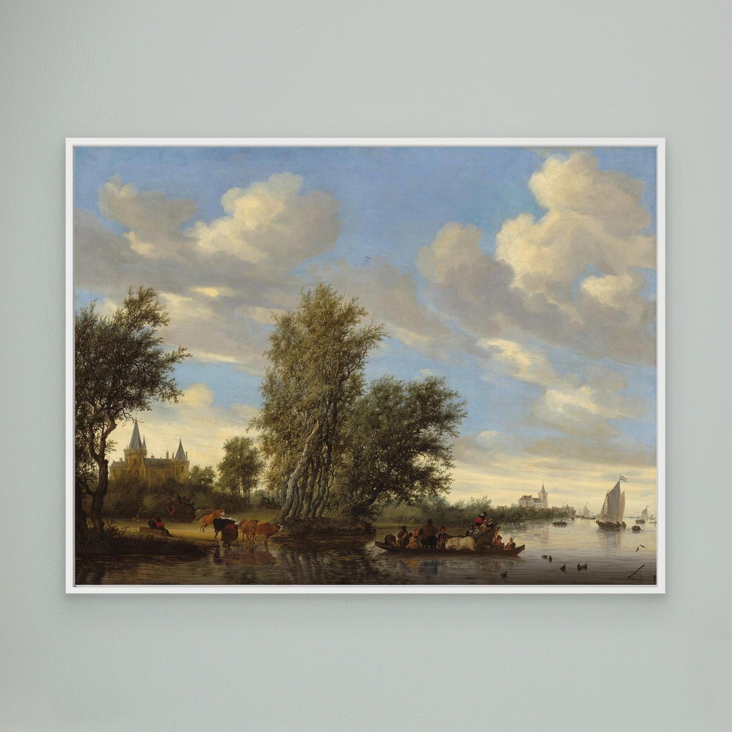 River Landscape with Ferry