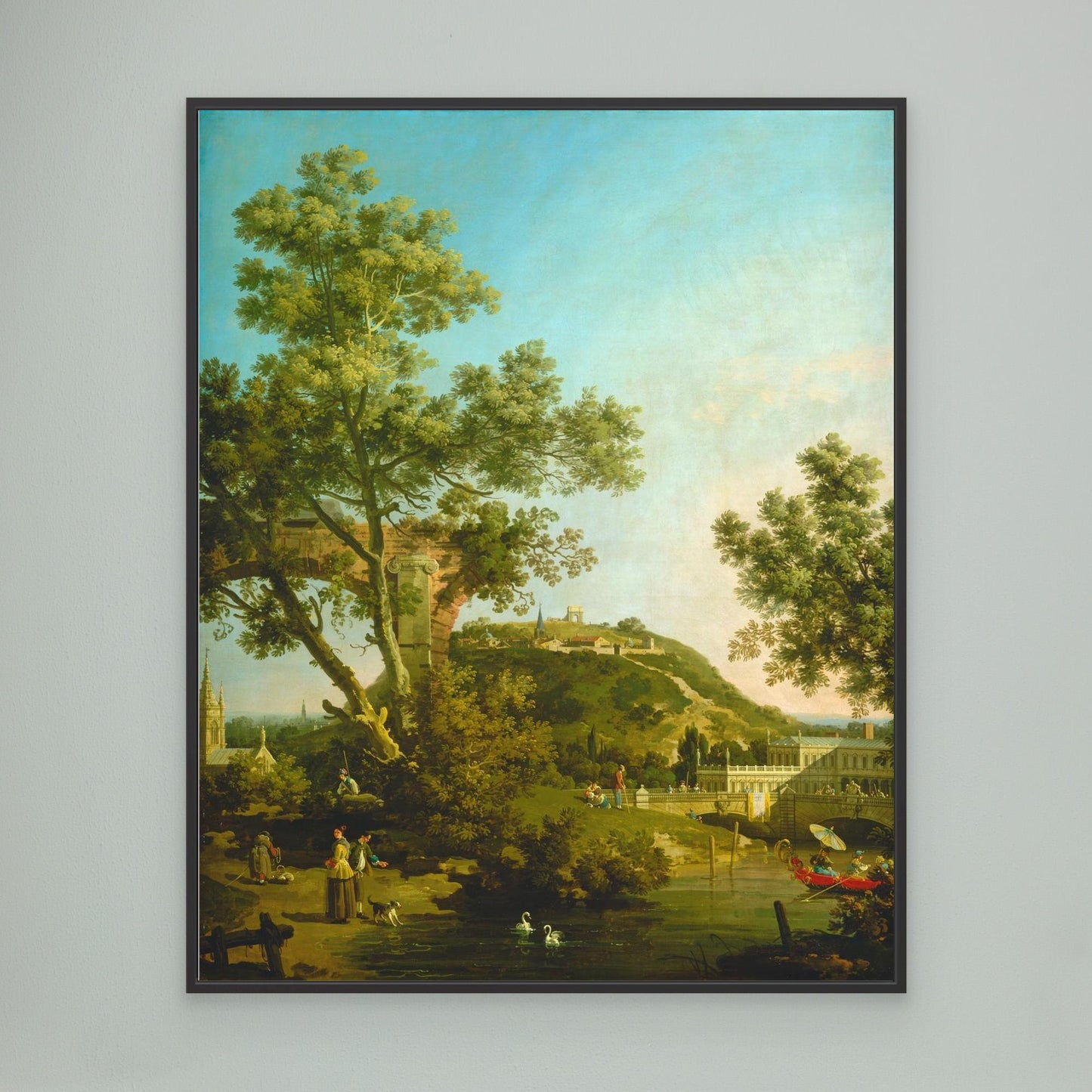English Landscape Capriccio with a Palace