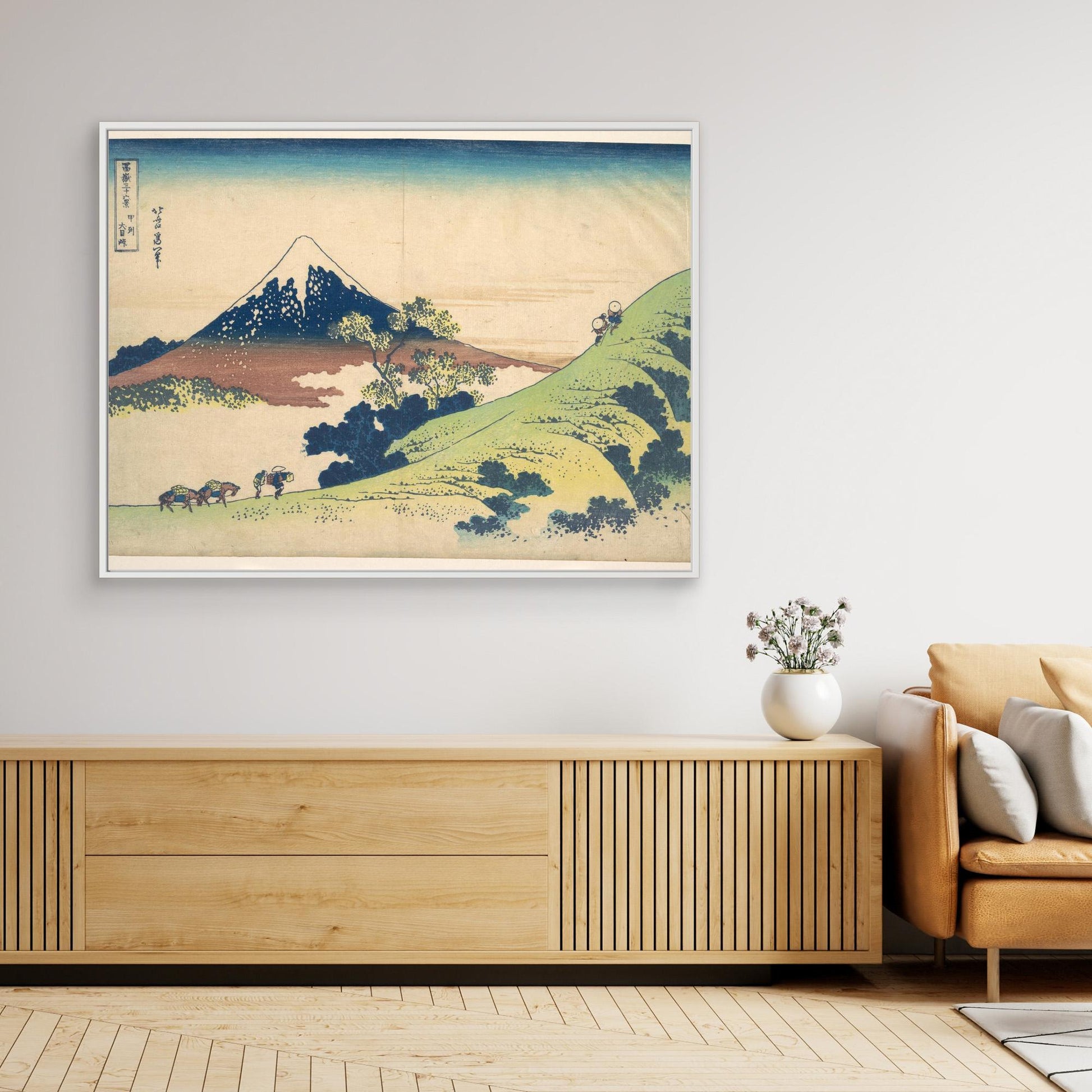 The Inume Pass in Kai Province (Kōshū Inume tōge), from the series Thirty-six Views of Mount Fuji (Fugaku sanjūrokkei)
