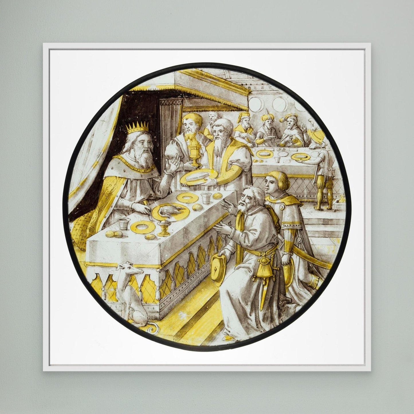 Roundel with Joseph Presenting his father, Jacob, to the Pharaoh