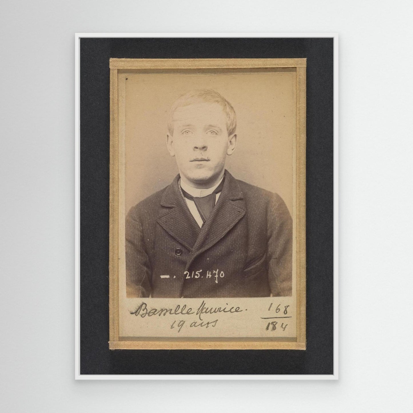 Bassille. Maurice, Eugène. 19 ans, né à Paris. Portefeuilliste. Anarchiste. 9-3-94