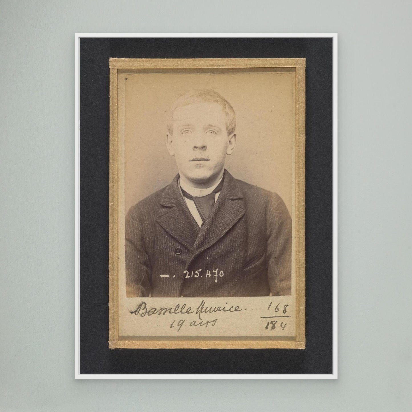 Bassille. Maurice, Eugène. 19 ans, né à Paris. Portefeuilliste. Anarchiste. 9-3-94