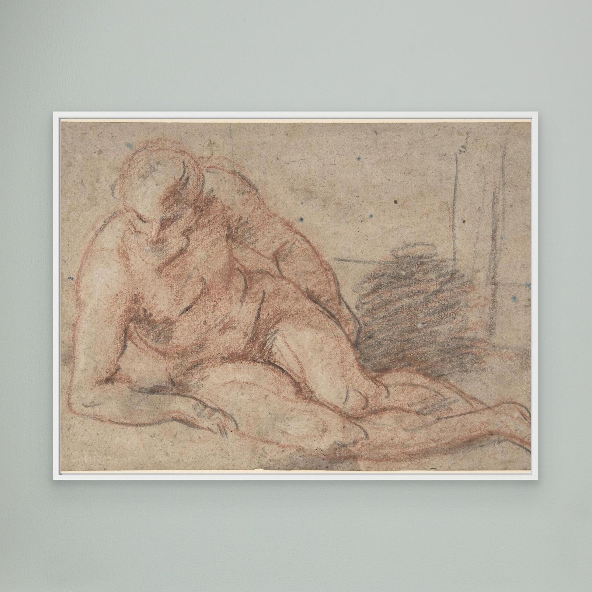 Reclining Nude Figure (recto); unidentifiable sketches (verso).