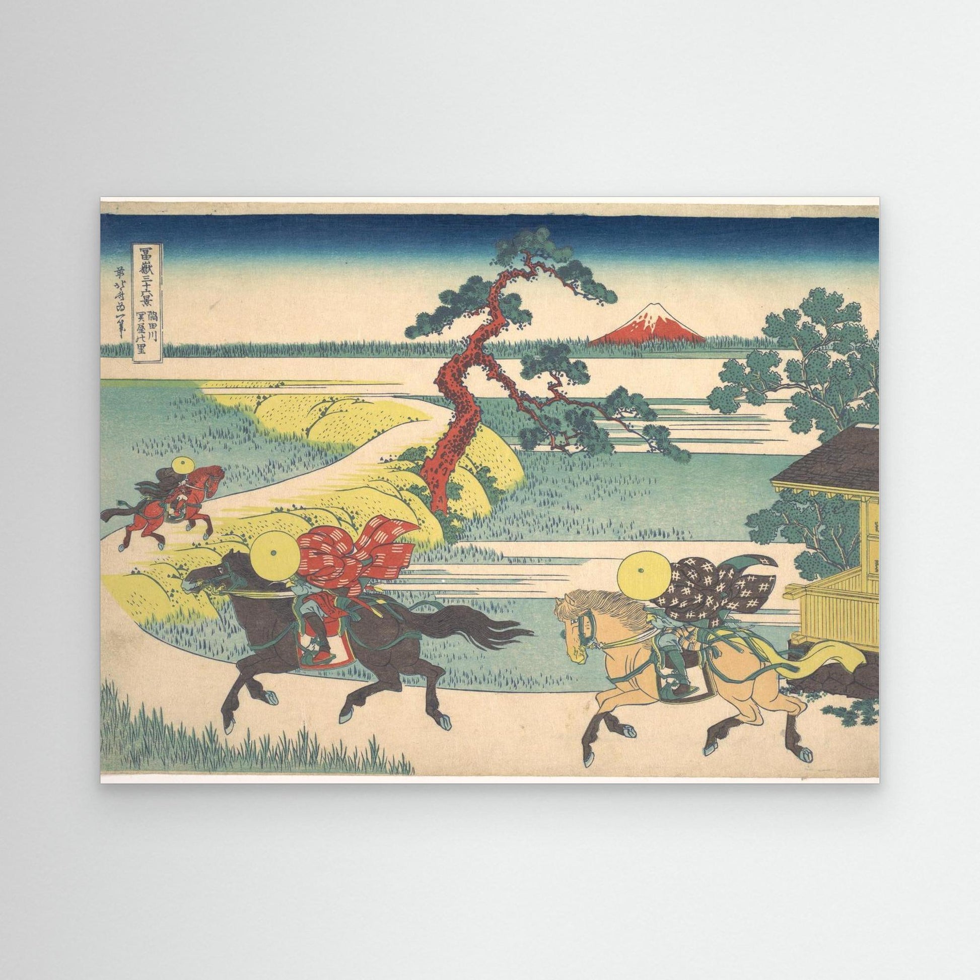 Sekiya Village on the Sumida River (Sumidagawa Sekiya no sato), from the series Thirty-six Views of Mount Fuji (Fugaku sanjūrokkei)