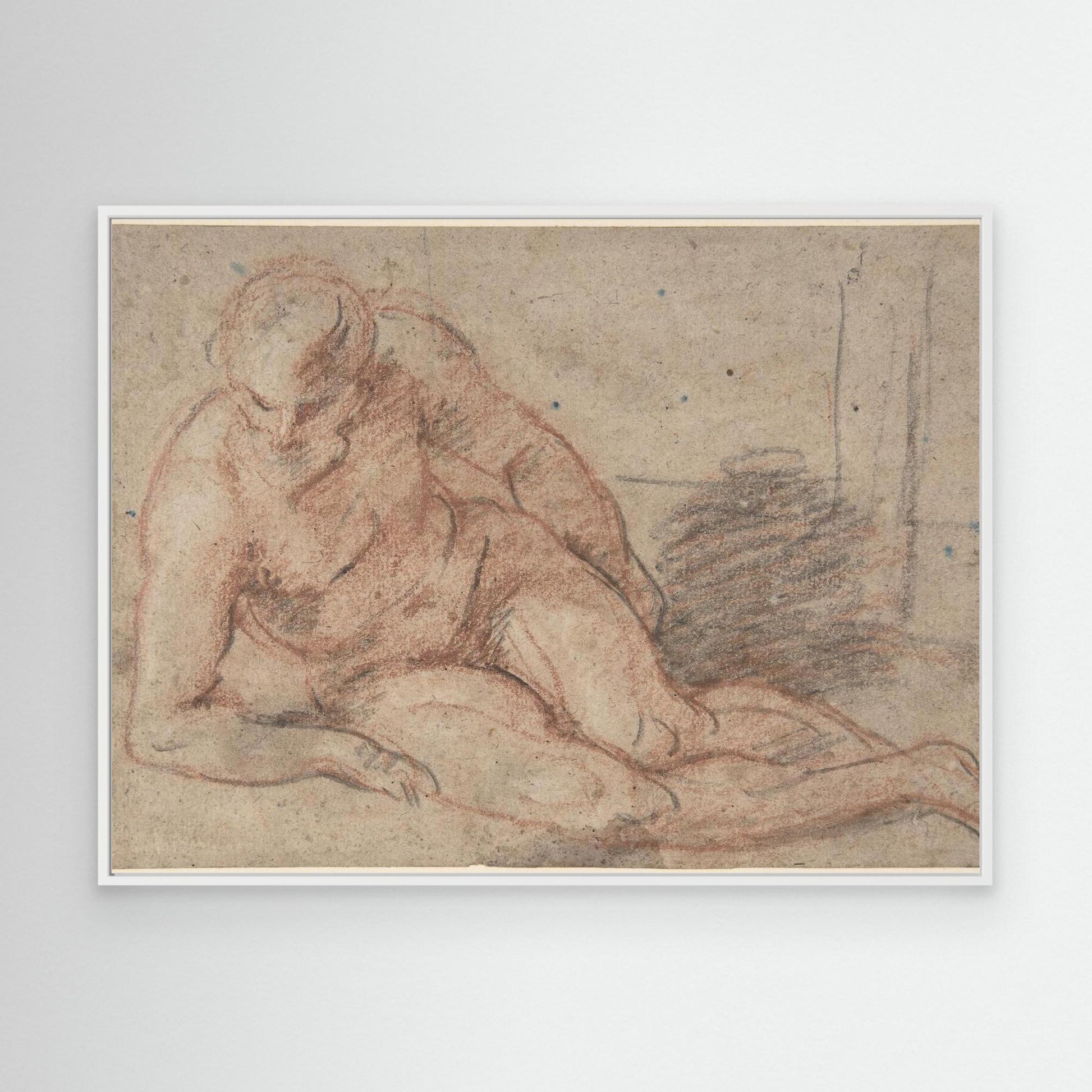 Reclining Nude Figure (recto); unidentifiable sketches (verso).
