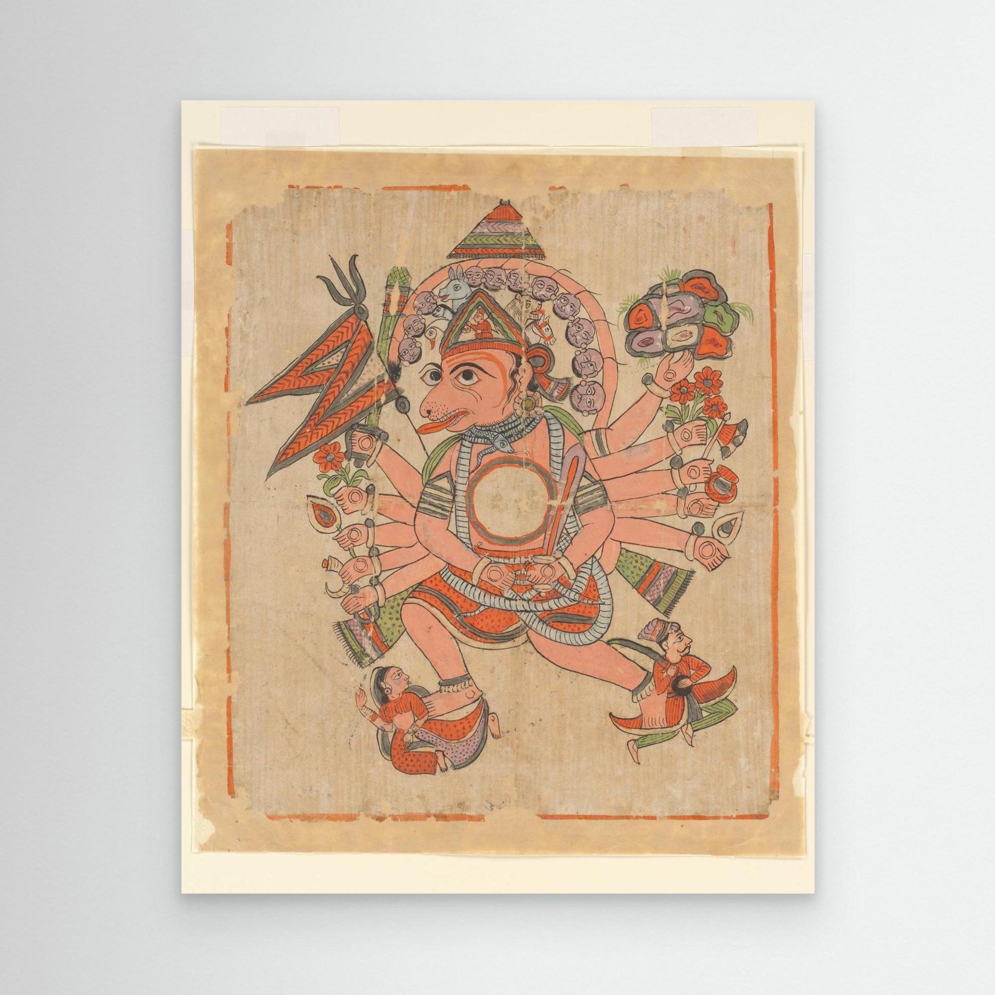 Hanuman in His Tantric Five-Headed Pancha Mukha Form