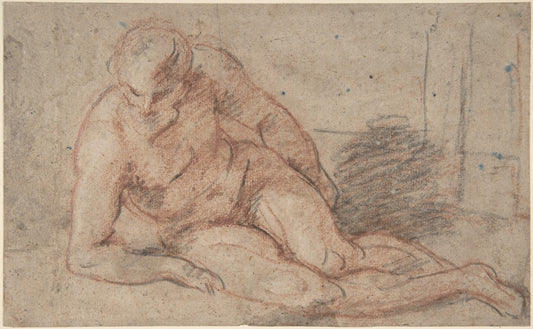 Reclining Nude Figure (recto); unidentifiable sketches (verso).