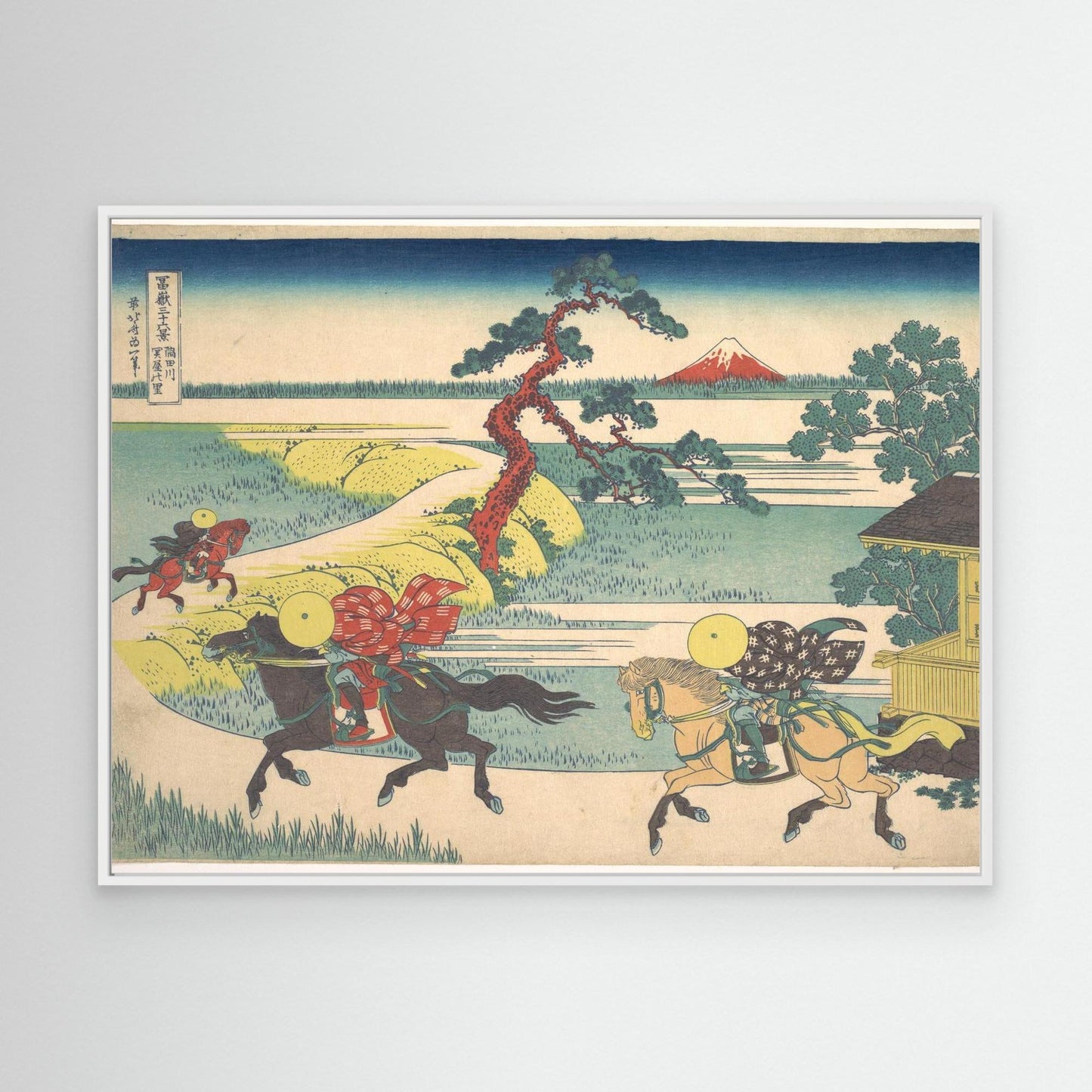 Sekiya Village on the Sumida River (Sumidagawa Sekiya no sato), from the series Thirty-six Views of Mount Fuji (Fugaku sanjūrokkei)
