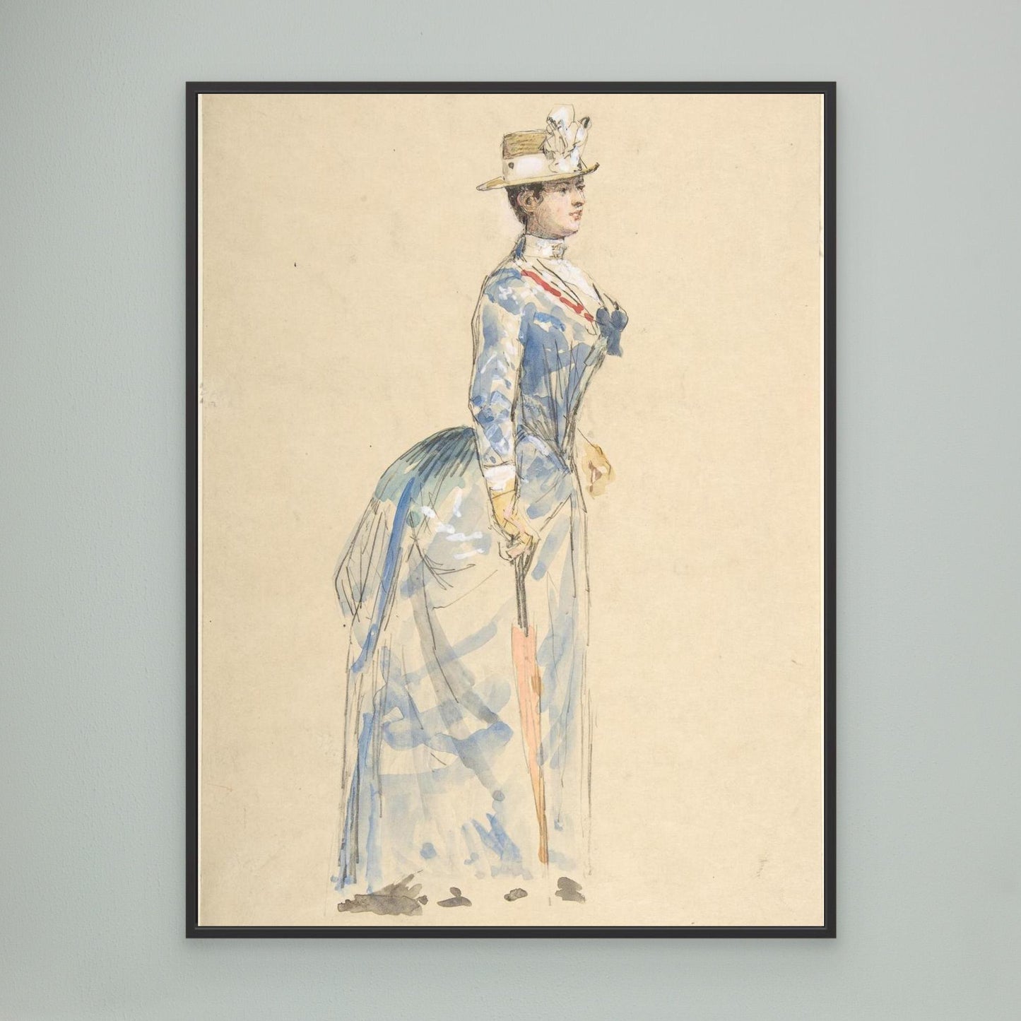 Woman Dressed in Blue