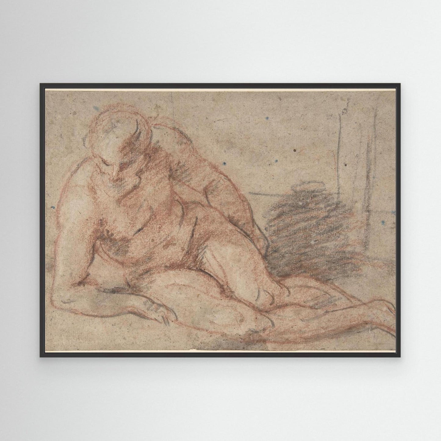 Reclining Nude Figure (recto); unidentifiable sketches (verso).
