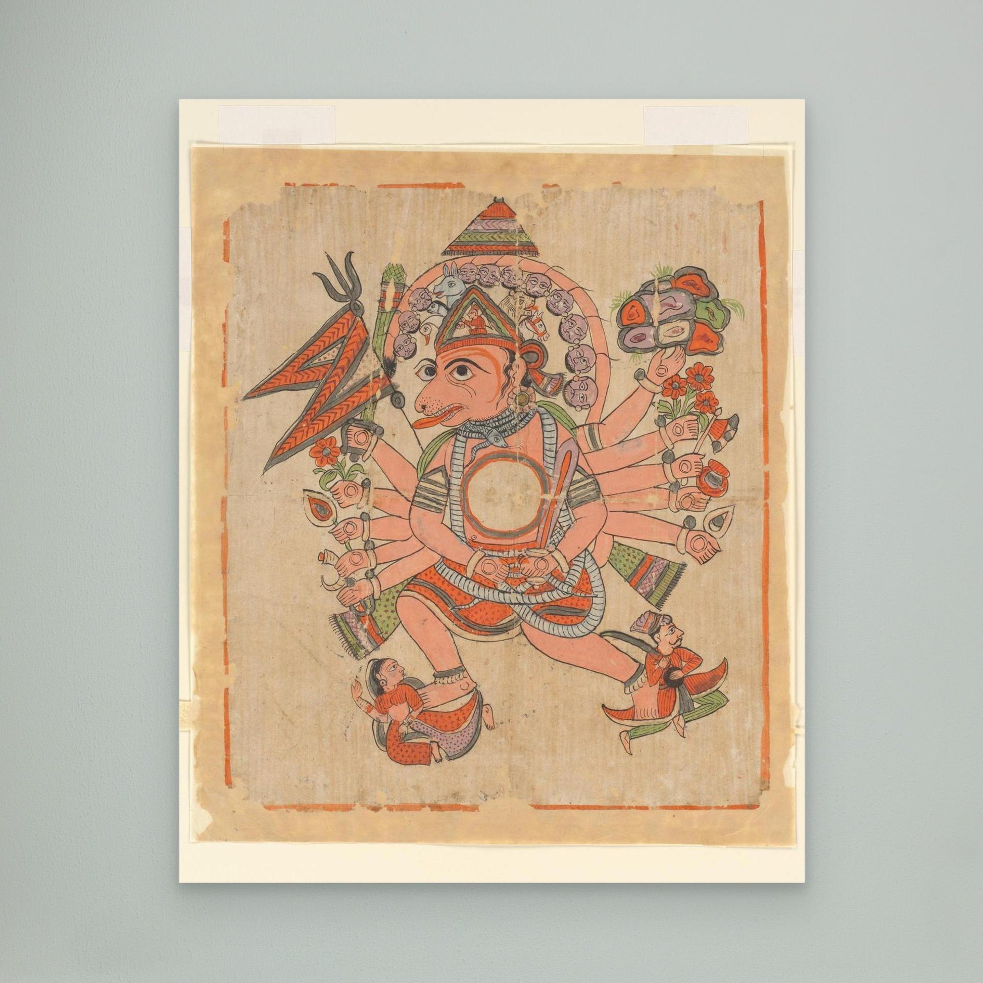 Hanuman in His Tantric Five-Headed Pancha Mukha Form