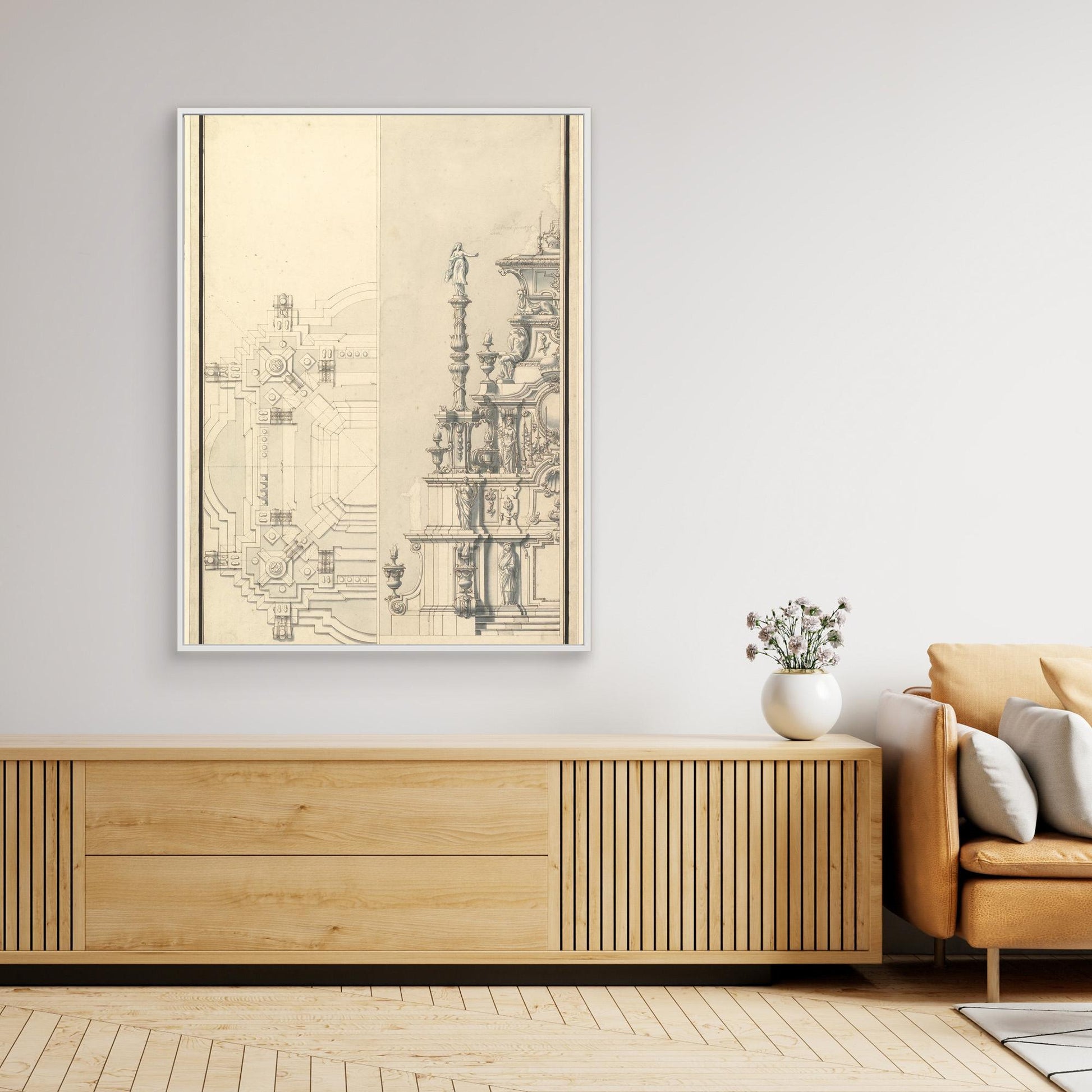 Half Elevation and Half Plan for a Catafalque for Maximilian, Elector of Bavaria, probably Maximilian II Emanuel (1662–1726)