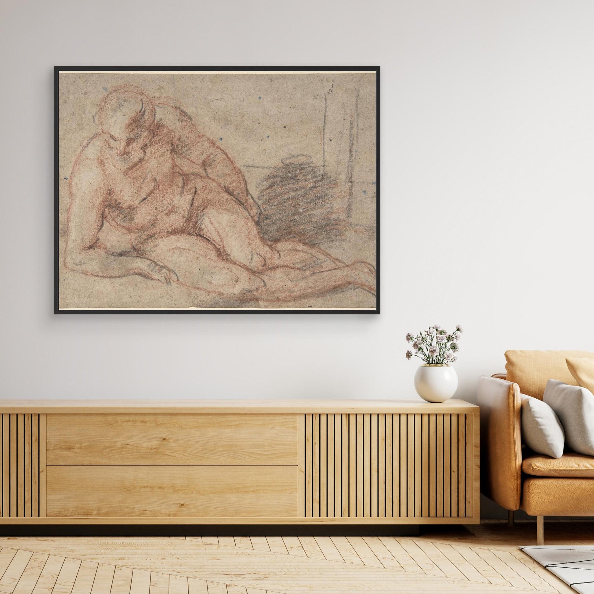 Reclining Nude Figure (recto); unidentifiable sketches (verso).