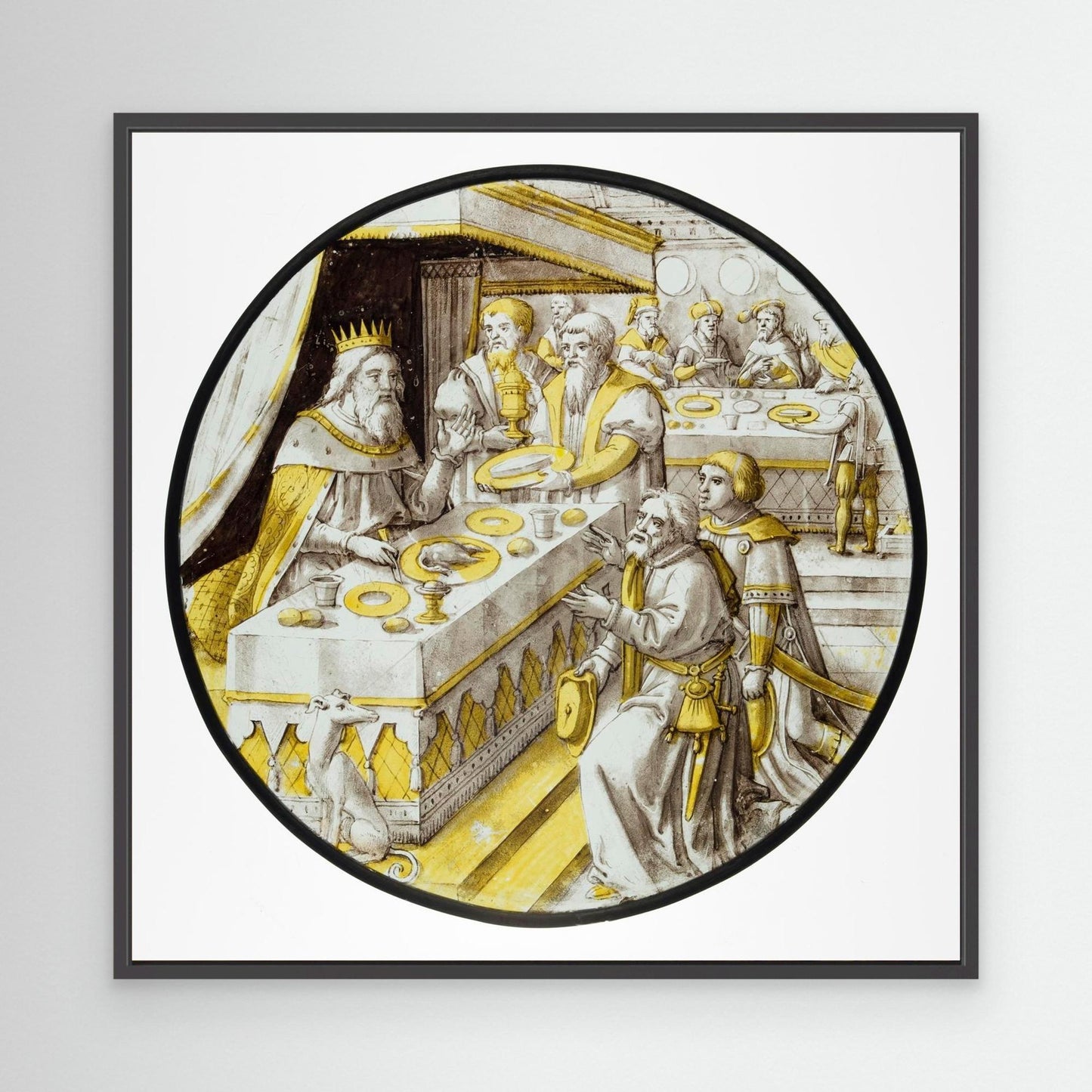 Roundel with Joseph Presenting his father, Jacob, to the Pharaoh
