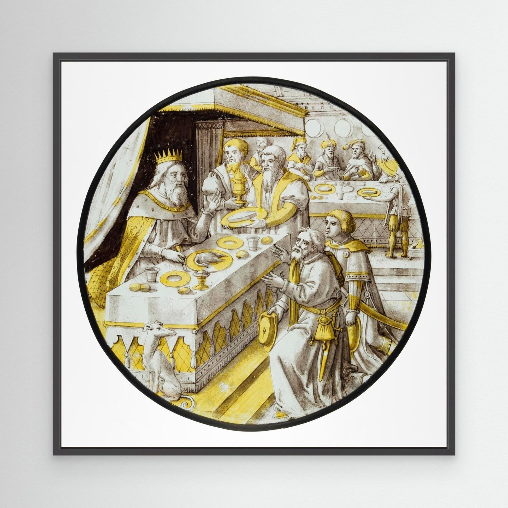 Roundel with Joseph Presenting his father, Jacob, to the Pharaoh