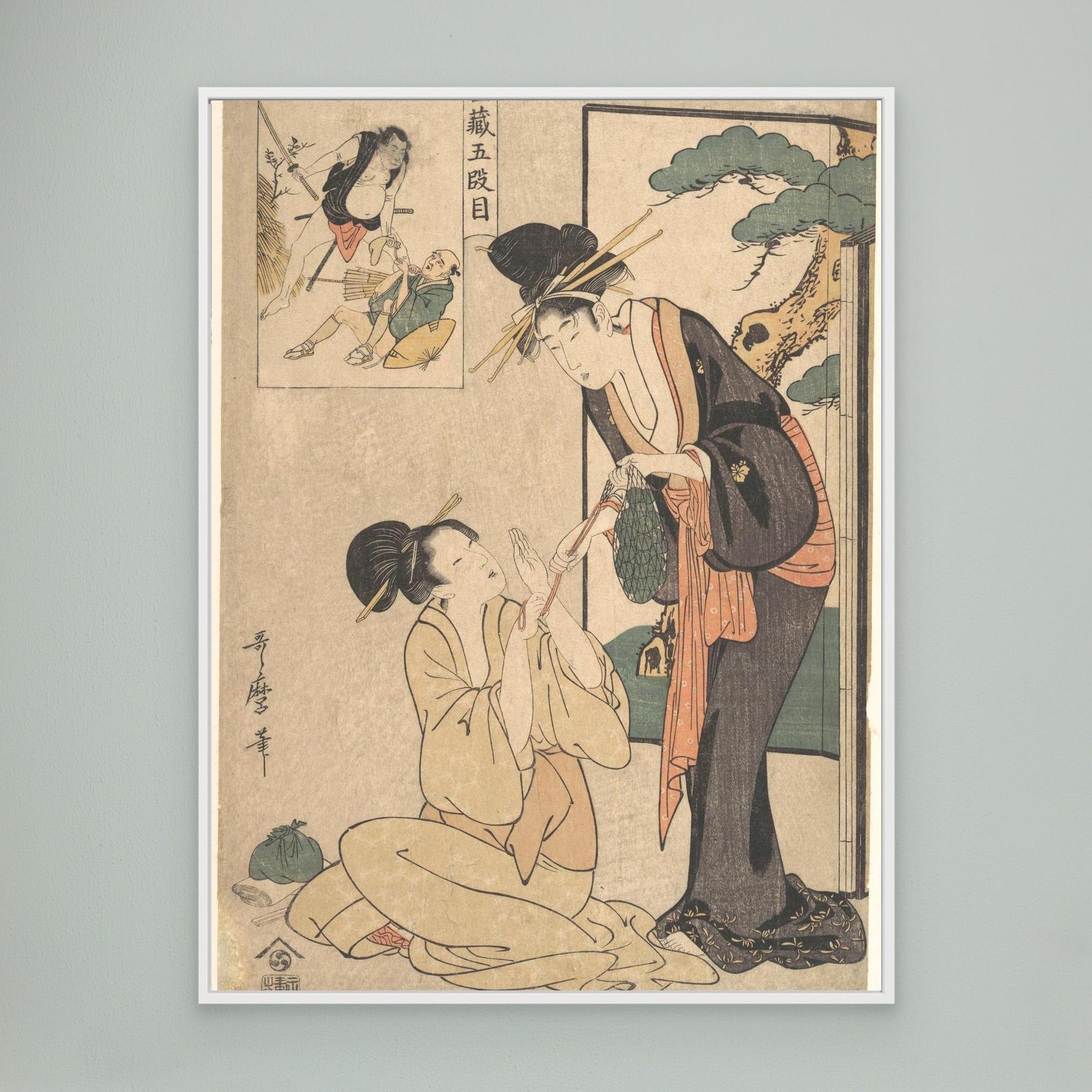 A Woman Snatching a Bag of Sweetmeats from Her Mother (Act Five, Chūshingura: Go danme)